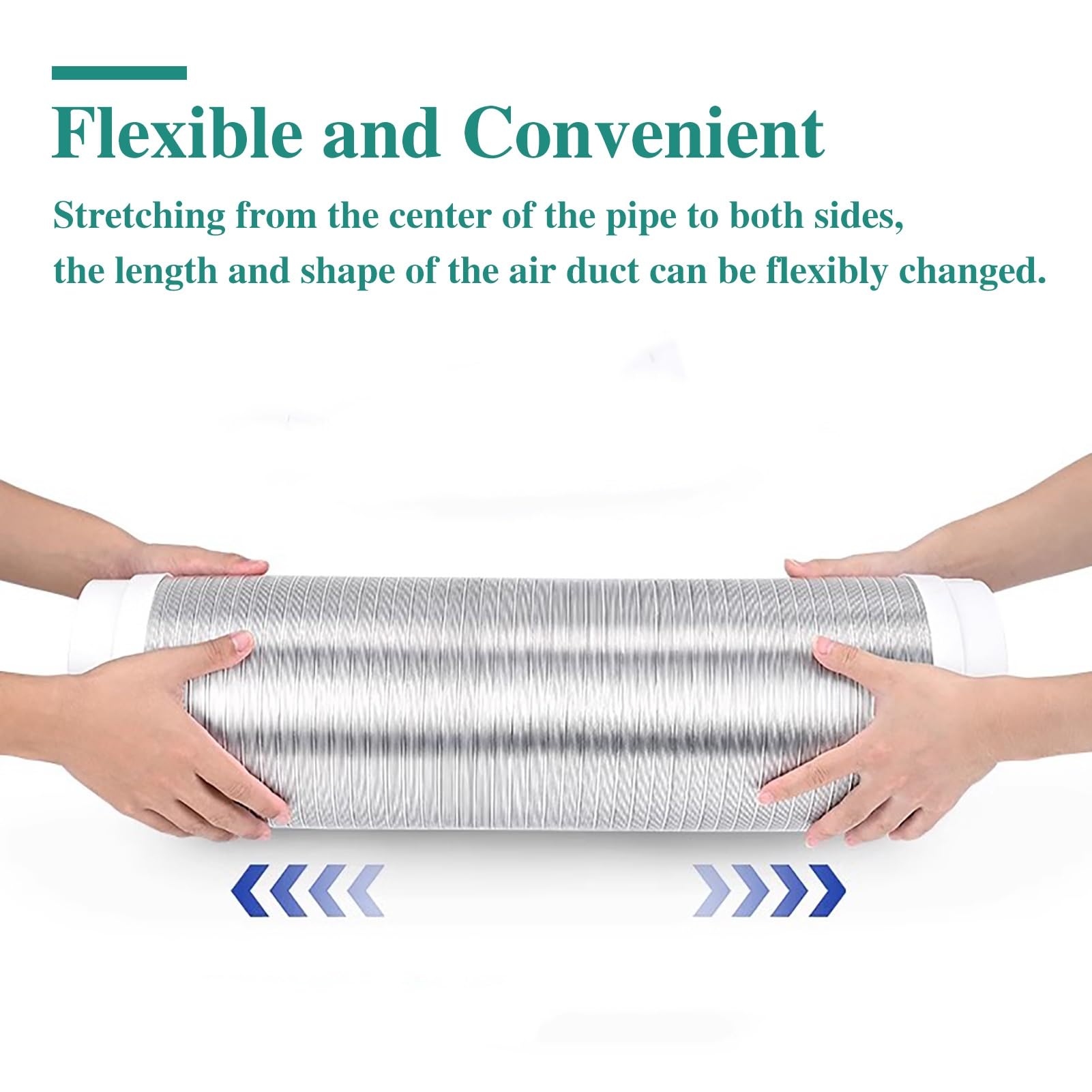 Tubo Flexible Conducto de Ventilación de Campana de Cocina, Conducto de Aluminio Flexible, Manguera de Ventilación de Secadora, Escape de HVAC, Conducto de Ventilación(300cm(9.8ft),D 170mm(6 3/4"))