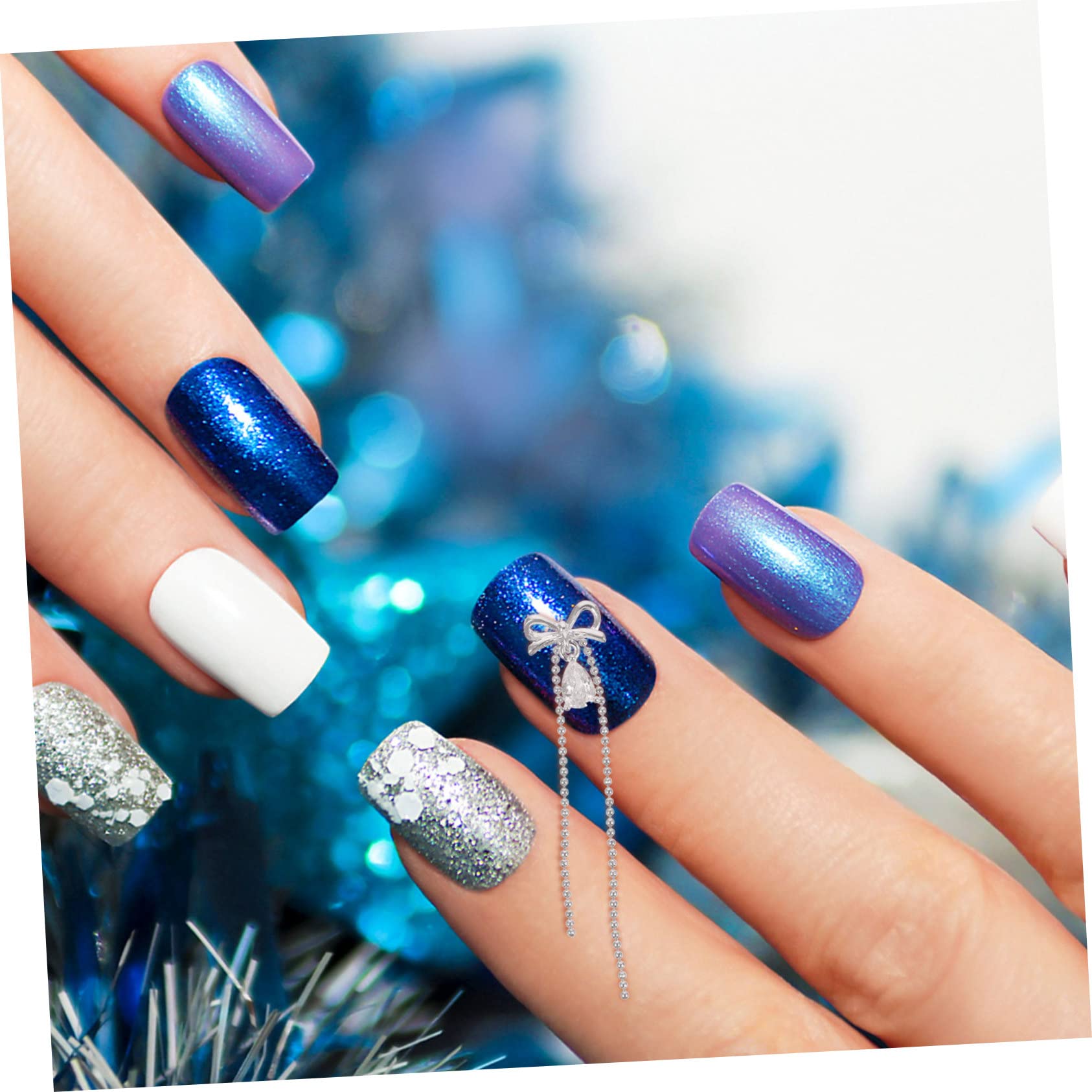 VALICLUD 2pcs/ Pack Artificial Flower Fake Lotus Ornament Silk Flower Plant for Home Store Party Festival Decor (Purple)　並行輸入品 VALICLUD 2pcs DIY Manicure Supplies Bow Nail Art Decals Nail Gem Bow Charms  Butterfly Charms :