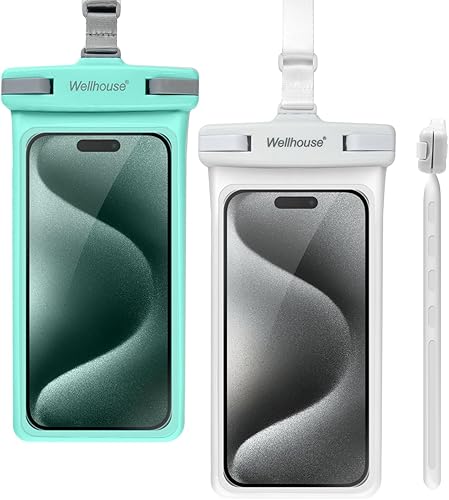 Miniatura 13 de wellhouse Funda impermeable para teléfono, estuche impermeable para iPhone 16 15 14 13 12 Pro Max XS Samsung, bolsa seca para celular IPX8 3D