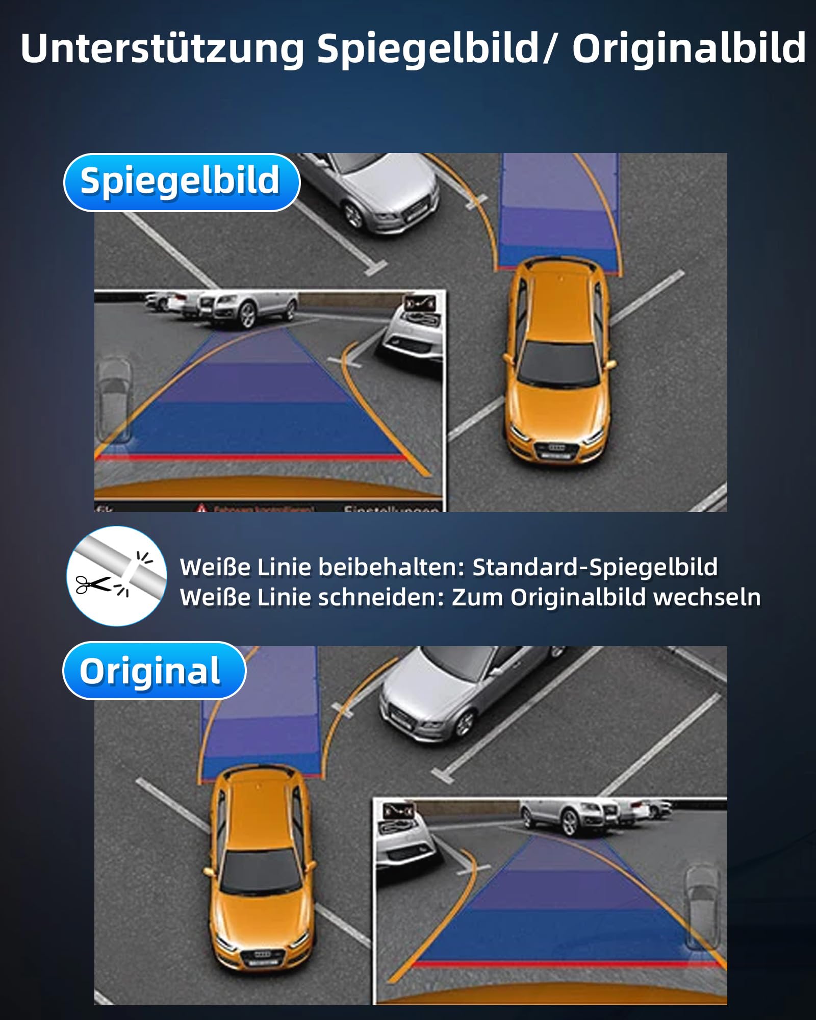 Vtopek Rückfahrkamera AHD 1080P Rückfahrkamera Auto Rückfahrkameras Nachrüsten 140° Weitwinkel Nachtsicht IP69K wasserdichte Nachtsicht Rückfahrkameras für Wohnmobil SUV Pickup Van