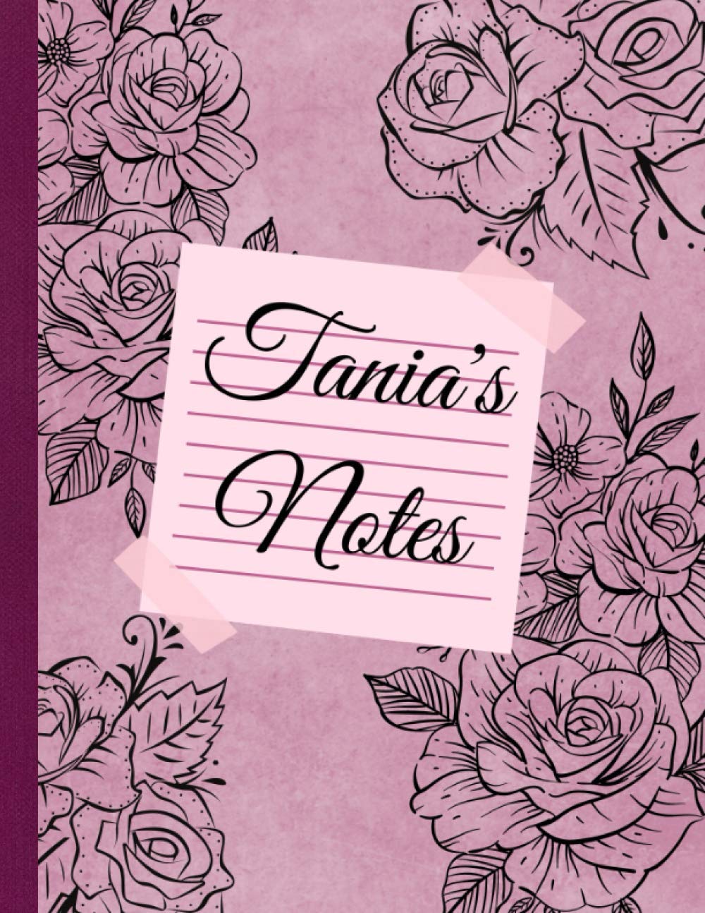 Tania’s Notes: Custom Name Personalized Journal with Roses. Old Pink Flowered Notebook with Name Tania. A Gift for Women (My Name’s on It! Journals)