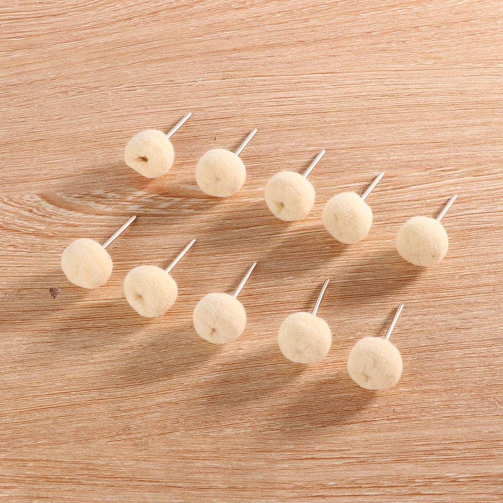 10 Pezzi 2.35mm Montato mandrino lucidatura Strumento di lucidatura Ruote Punte macinino smerigliatrice Testa Polacca Orologio Accessori Gioielli Strumento Materiale per la Lucidatura dei Gioielli