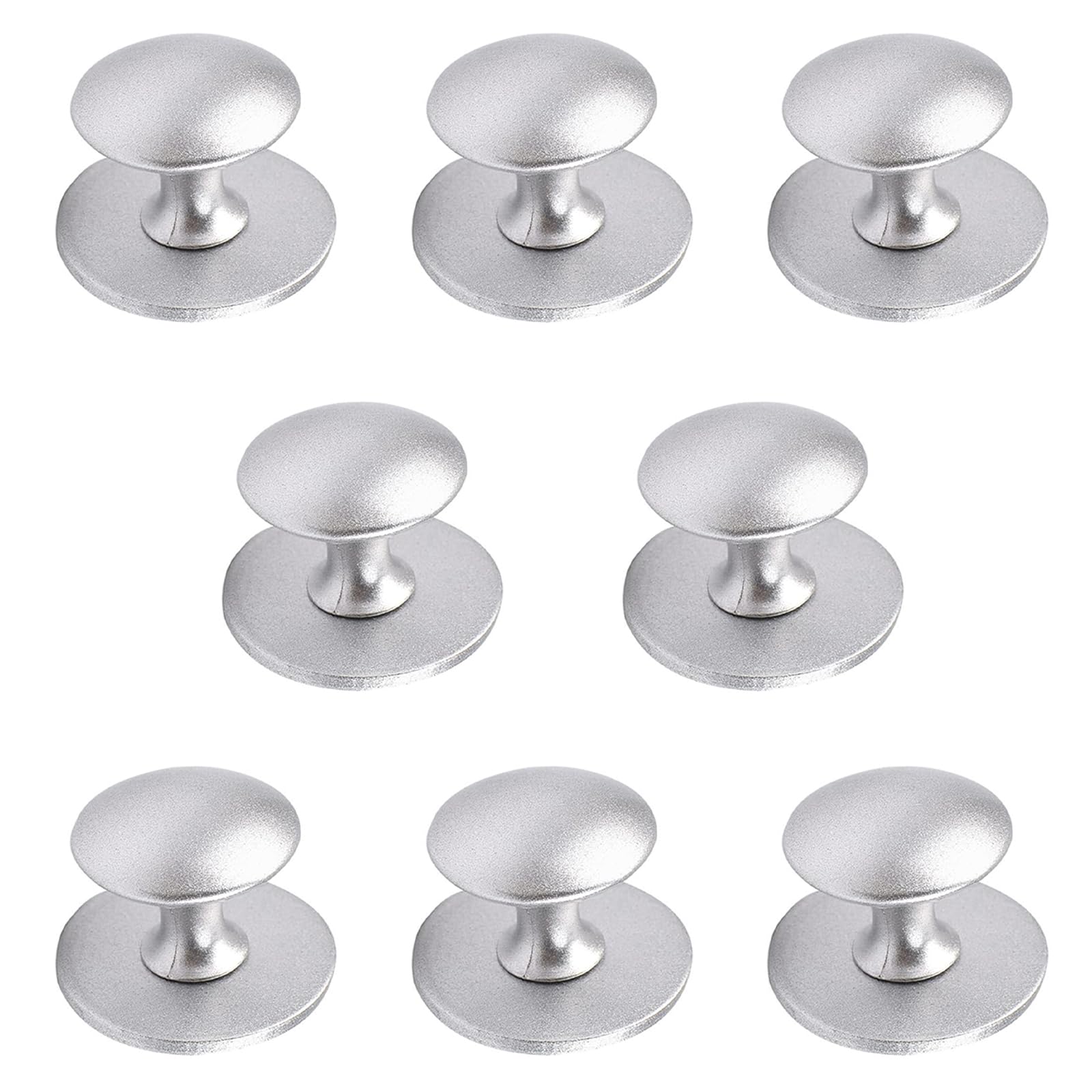 MOROBOR Stainless Steel Drawer Knobs,8pcs Self-Stick Instant Cabinet Pulls Adhesive Sliding Door Handle with Mounting Screws for Glass Cabinet Cupboard Drawer (35mm*25mm)