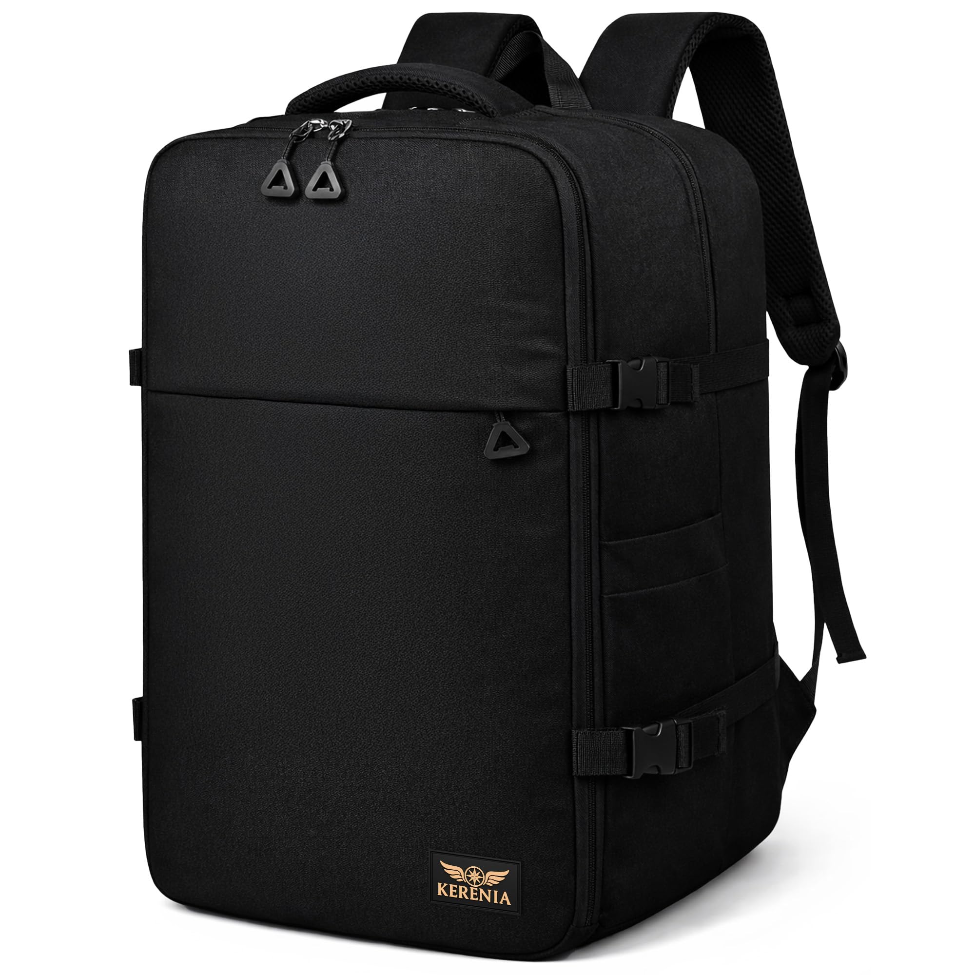 mochila cabina 40x30x20 24L Para Ryanair – equipaje de mano Bajo Asiento, mochila de viaje 40x30x20, Apertura 180º, Antirrobo, Compartimento portátil 15”, Banda Trolley, Diseñada en España.