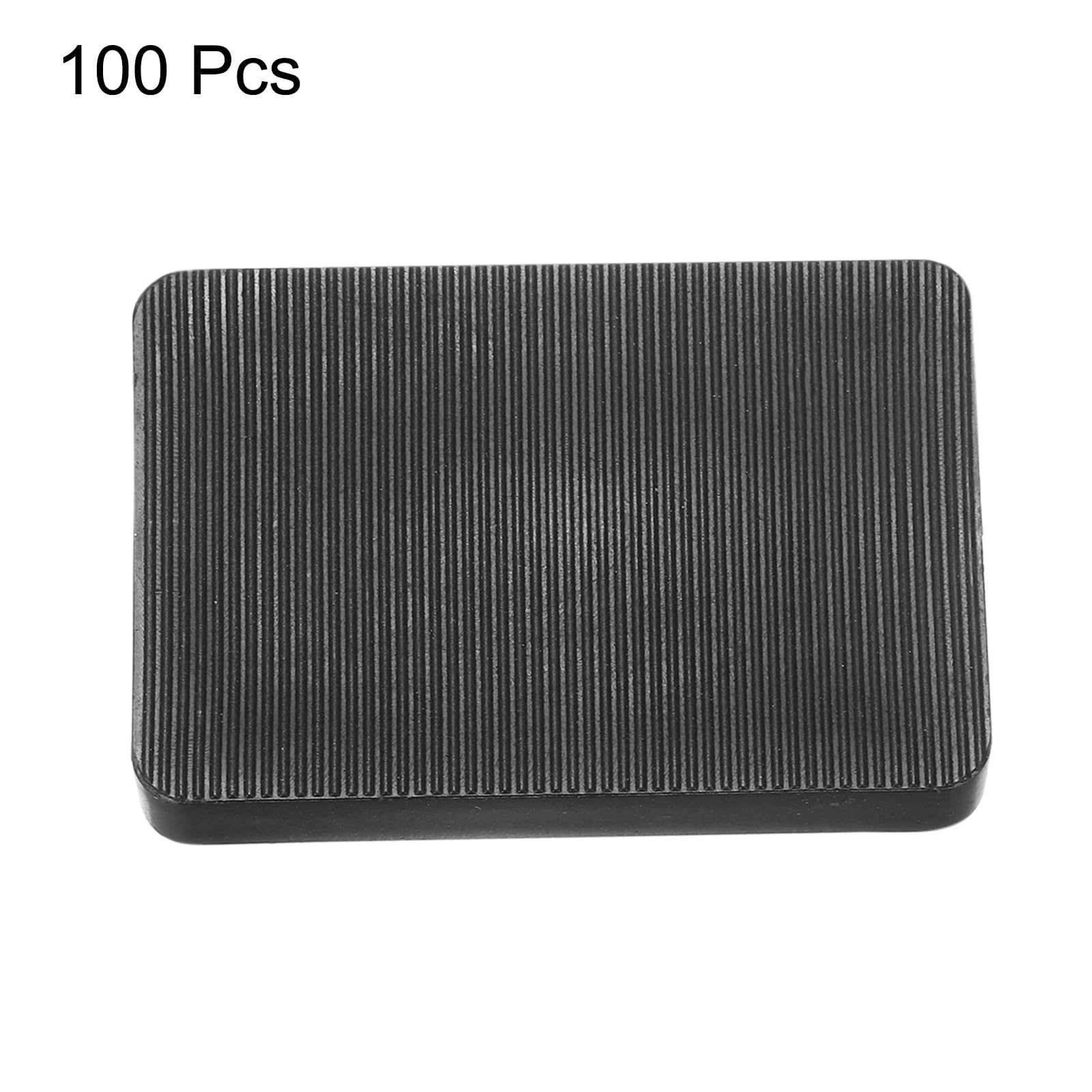 QUARKZMAN 100pcs Cuñas Plásticas, 60x40x10mm (L*An*Grosor) Espaciadores de Plástico Cuñas para Azulejos Placas de Compensación Niveladores Flexibles para Ventanas Muebles Puerta, Negro