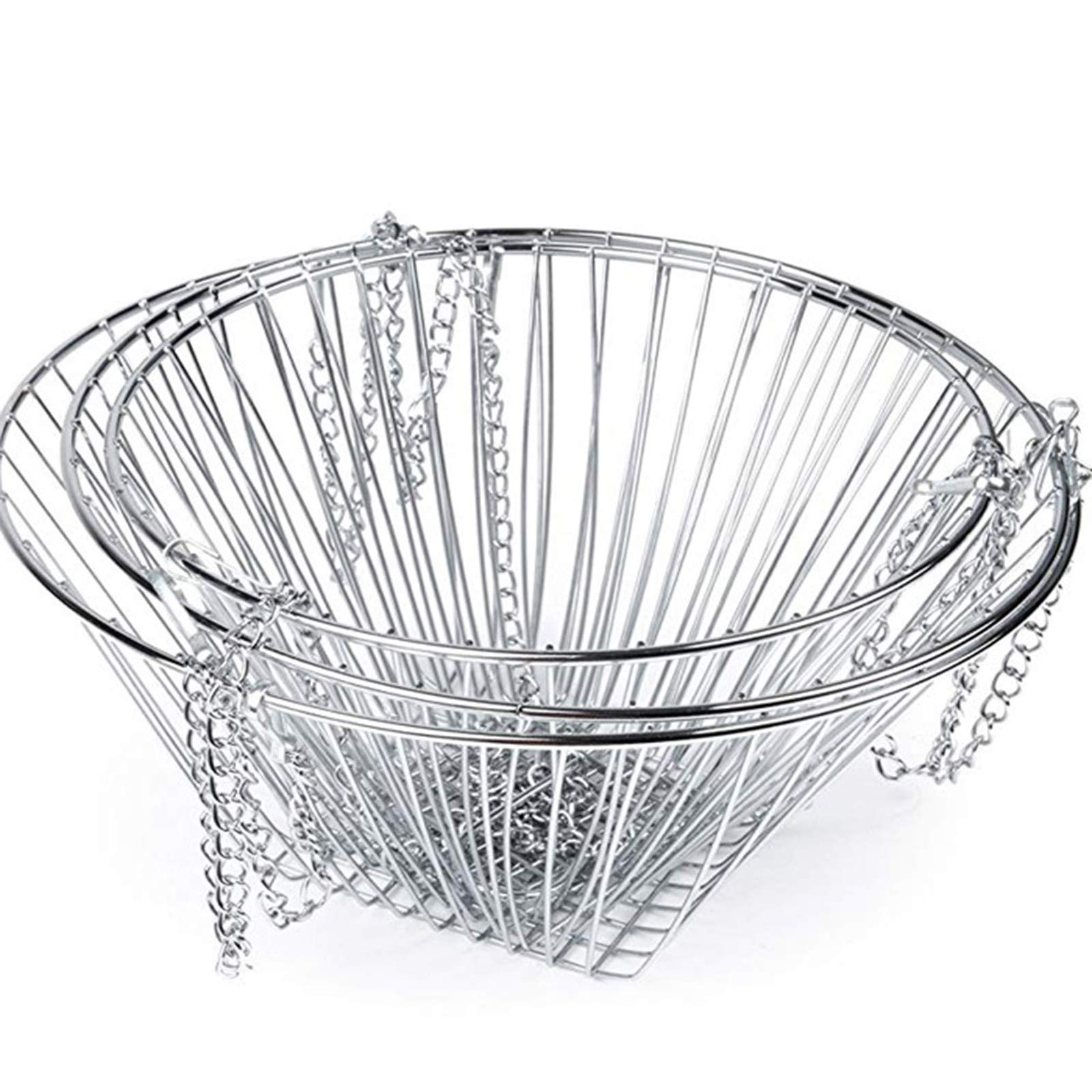 BUYGOO Hangmand voor fruit, fruitmand, hangend, 3 etages, metaal, zwart, verstelbaar