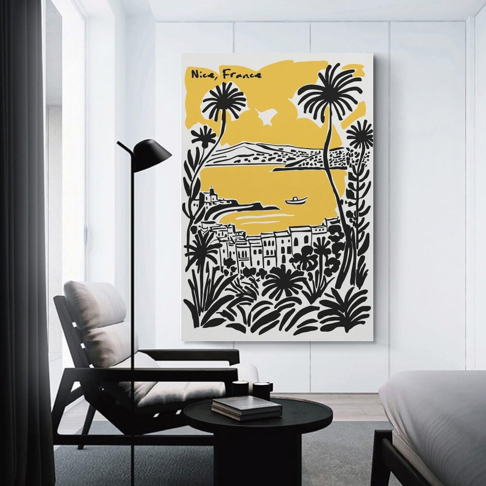Junmoney Nice, France Travel (2) Home Decor Wall Art, 24x36inch(60x90cm), for Apartment Walls, Studios Or Work Areas, Stylish Wall Art for Fresh Spaces
