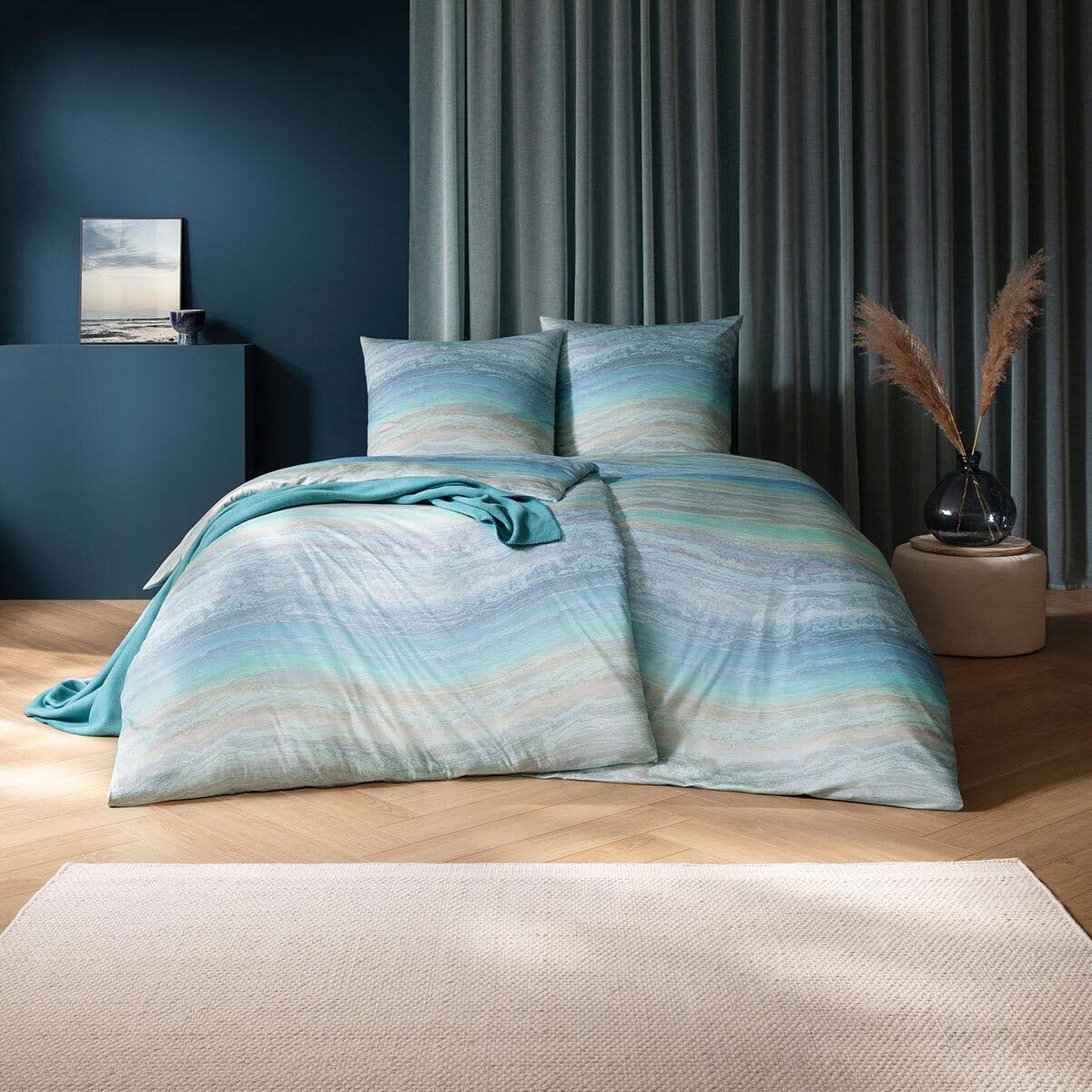 ESTELLA Mako Interlock Jersey Bettwäsche Maike Azur