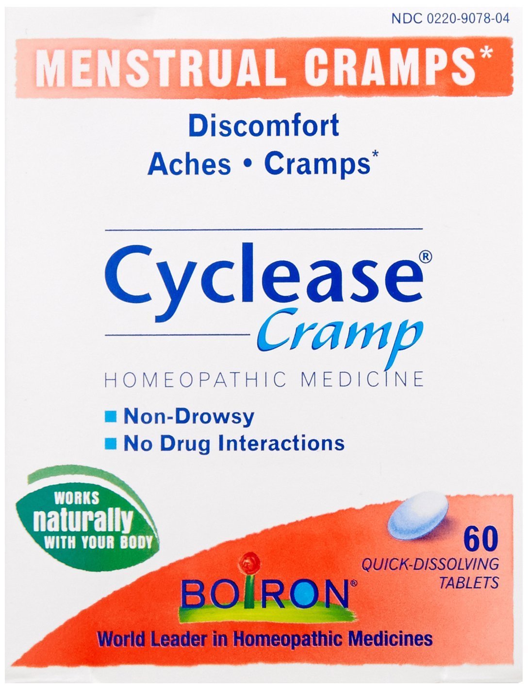 Boiron Cyclease Cramps, 60 Tablets, Homeopathic Medicine for Cramp Relief (Pack of 3)