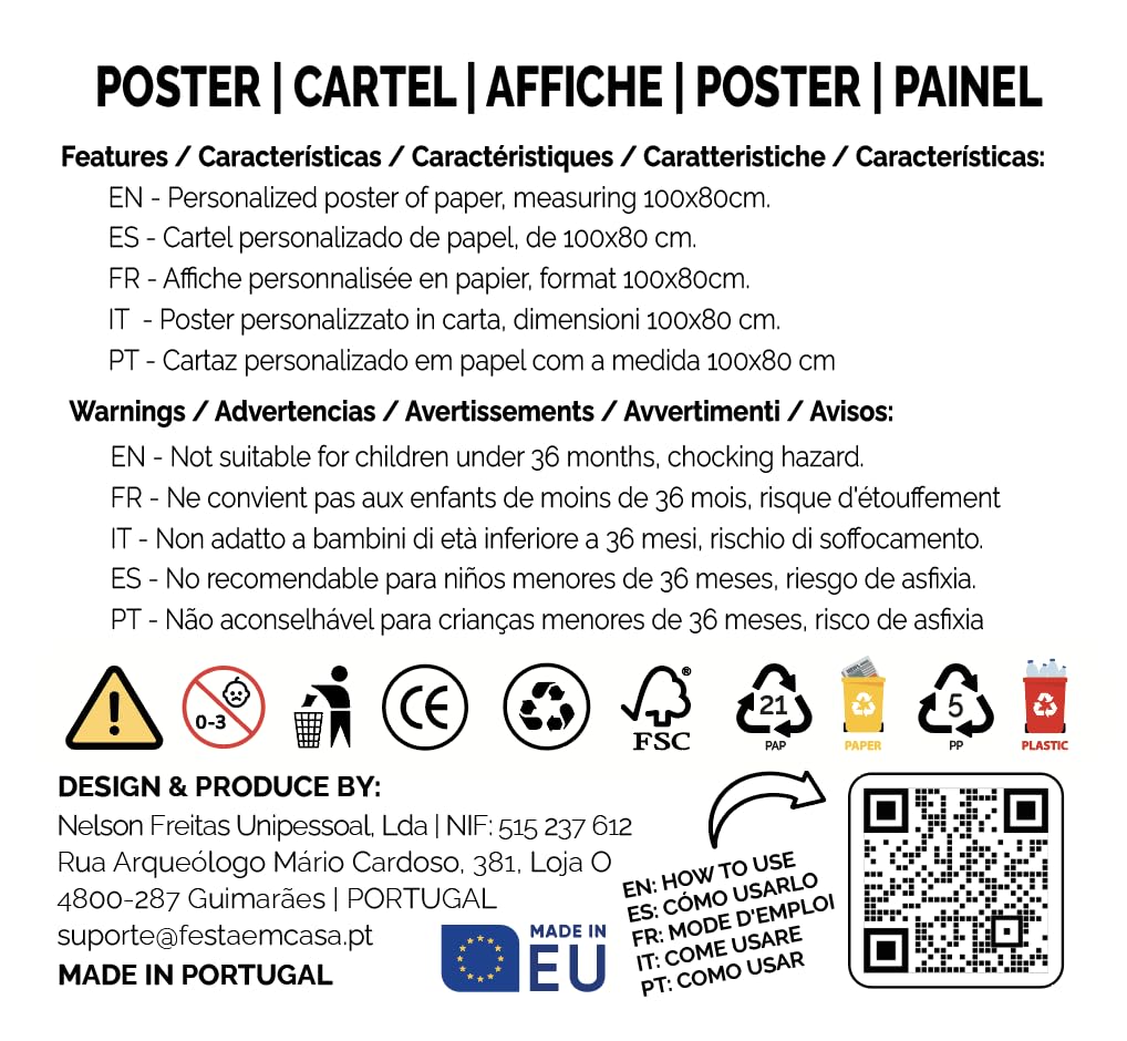Poster Personalizzato Htx6, 100x80 cm, Striscione di Compleanno, Decorazione Htx6