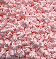 Vista 4 de Bubblefast! 3.5 cu. ft. (22.5 Gallons) Pink Anti-Static Packing Peanuts Popcorn