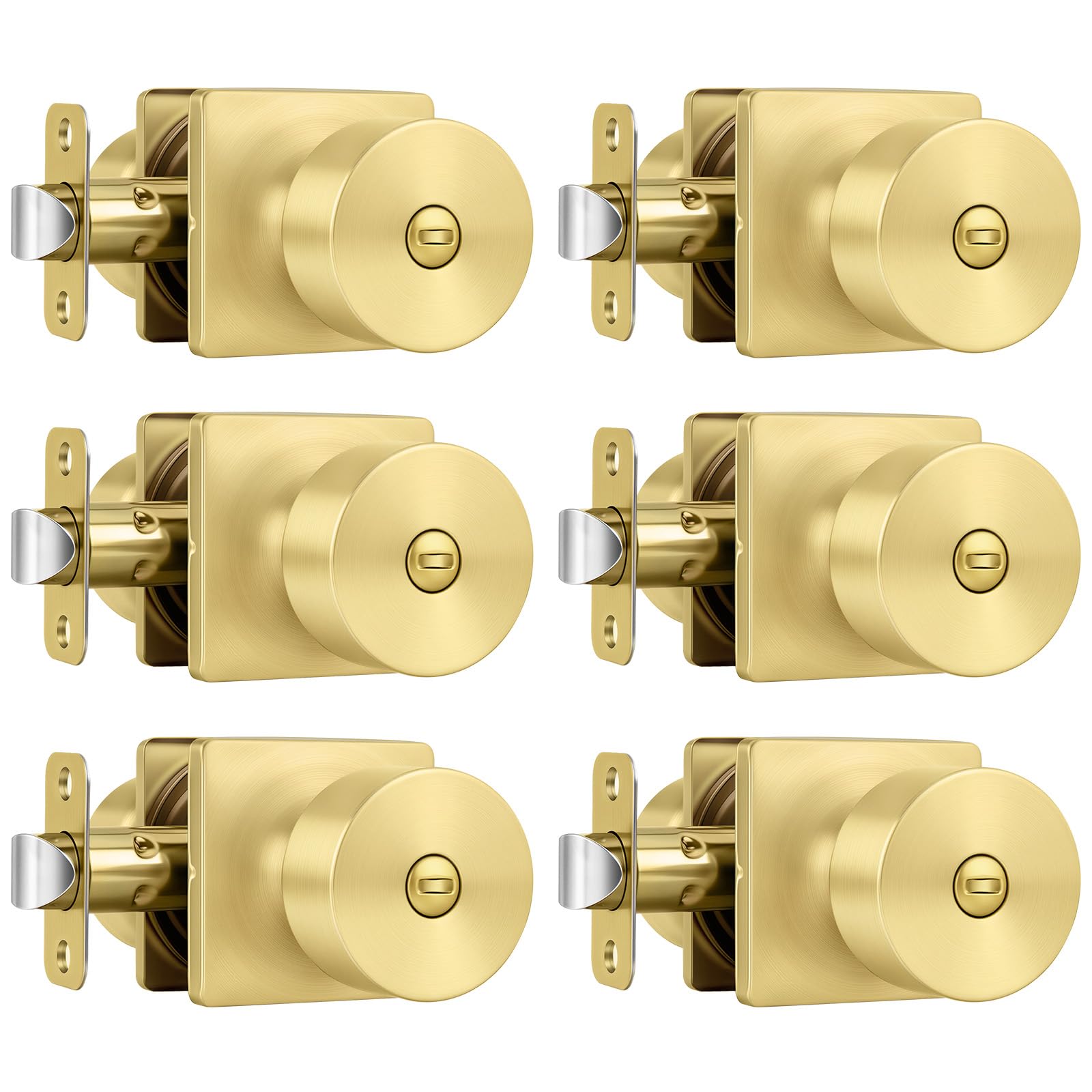 Haidms Matte Black Door Knobs - 6 Pack -22