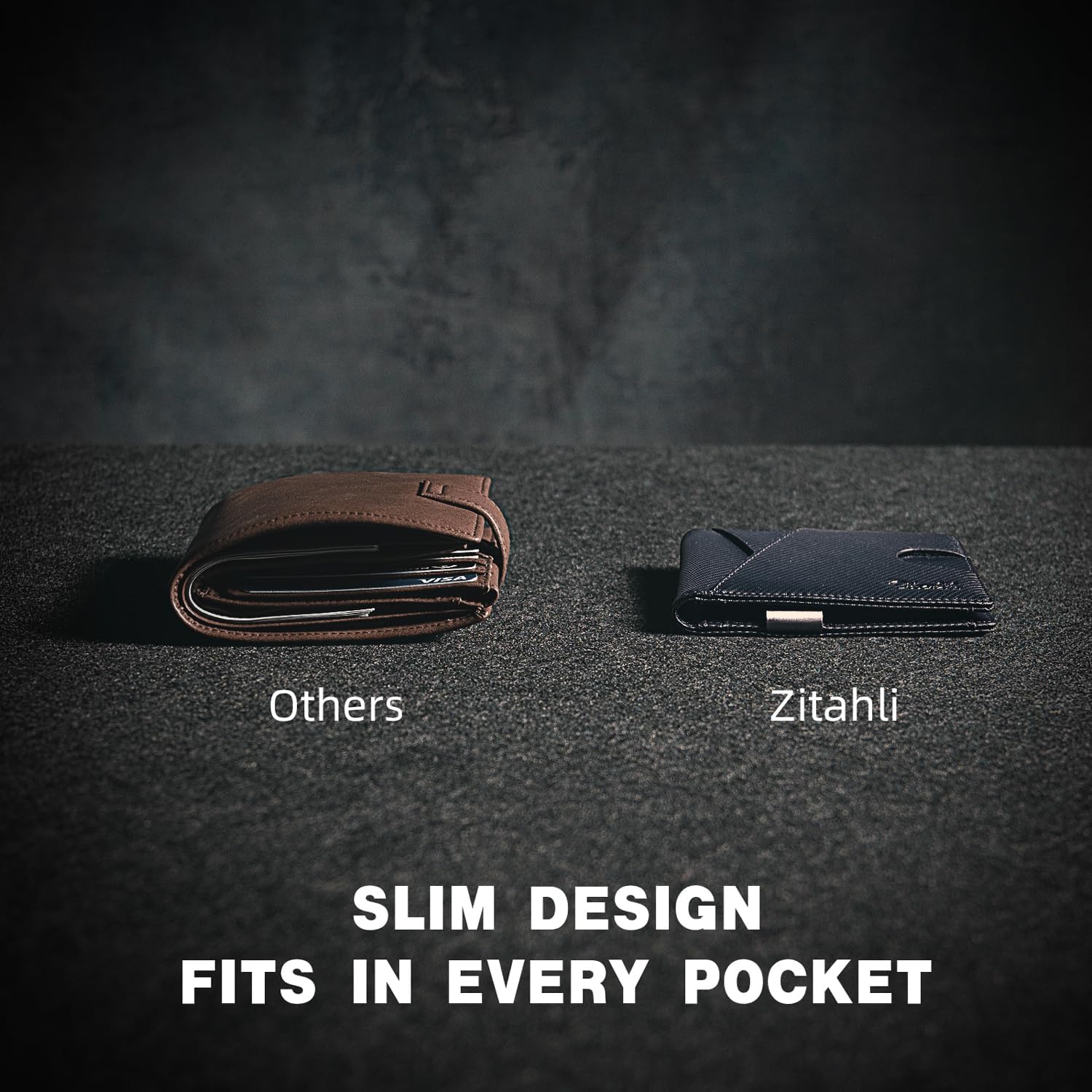 Zitahli Wallet for Men - with Money Clip Slim Leather Slots Credit Card Holder RFID Blocking Bifold Minimalist Wallets with Gift Box - Image 3