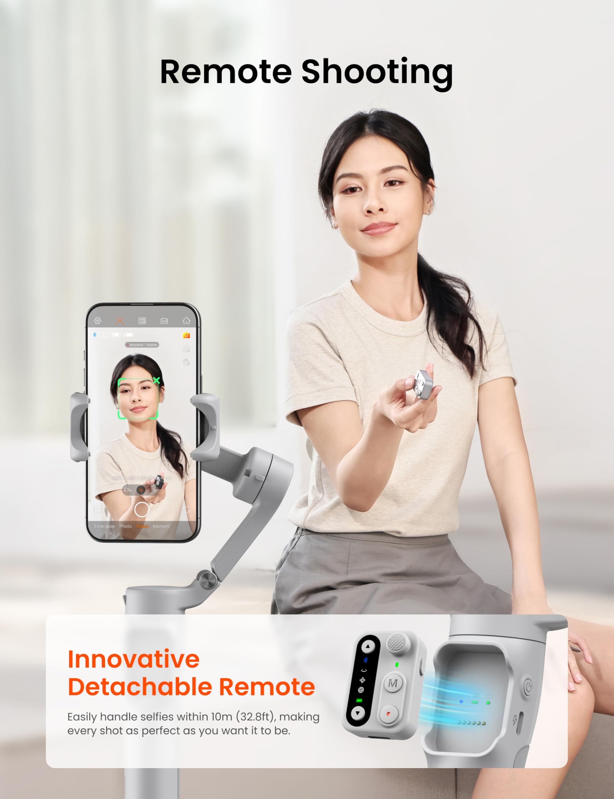 hohem iSteady X3 SE Gimbal Stabilizer for iPhone, 3-Axis