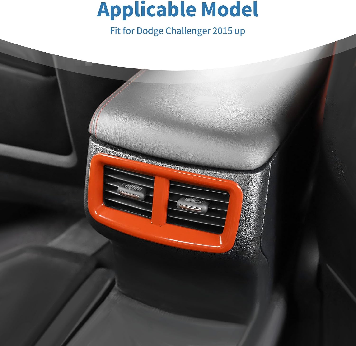 for Challenger Rear Air Vent Cover Trim Fit for Dodge Challenger 2015-2023 Orange Interior Accessories