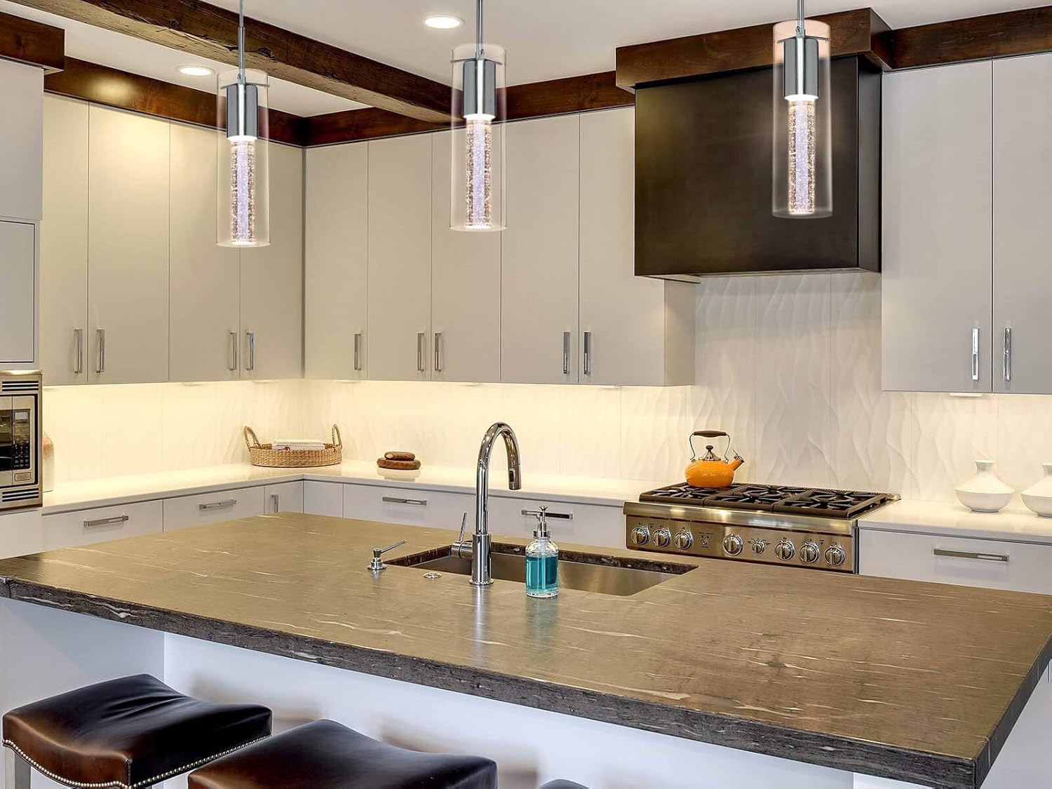 Super Cheap 🛒 XiNBEi Lighting Pendant Lighting 1 Light Mini Pendant lights with Glass and Bubble Crystal, Modern Chrome Hanging Pendant Light with LED Bulb for Kitchen & Dining Room XB-P1110-CH One-Day Sale: Up to 80% Off XiNBEi Lighting Pendant Lighting 1 Light Mini Pendant lights with Glass and Bubble Crystal, Modern Chrome Hanging Pendant Light with LED Bulb for Kitchen & Dining Room XB-P1110-CH