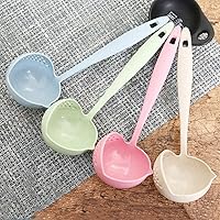 Vista 9 de DOITOOL Cuchara ranurada con cucharón caliente, cuchara de sopa, cucharón colador de mango largo, cuchara espumadora de grasa, cuchara reutilizable