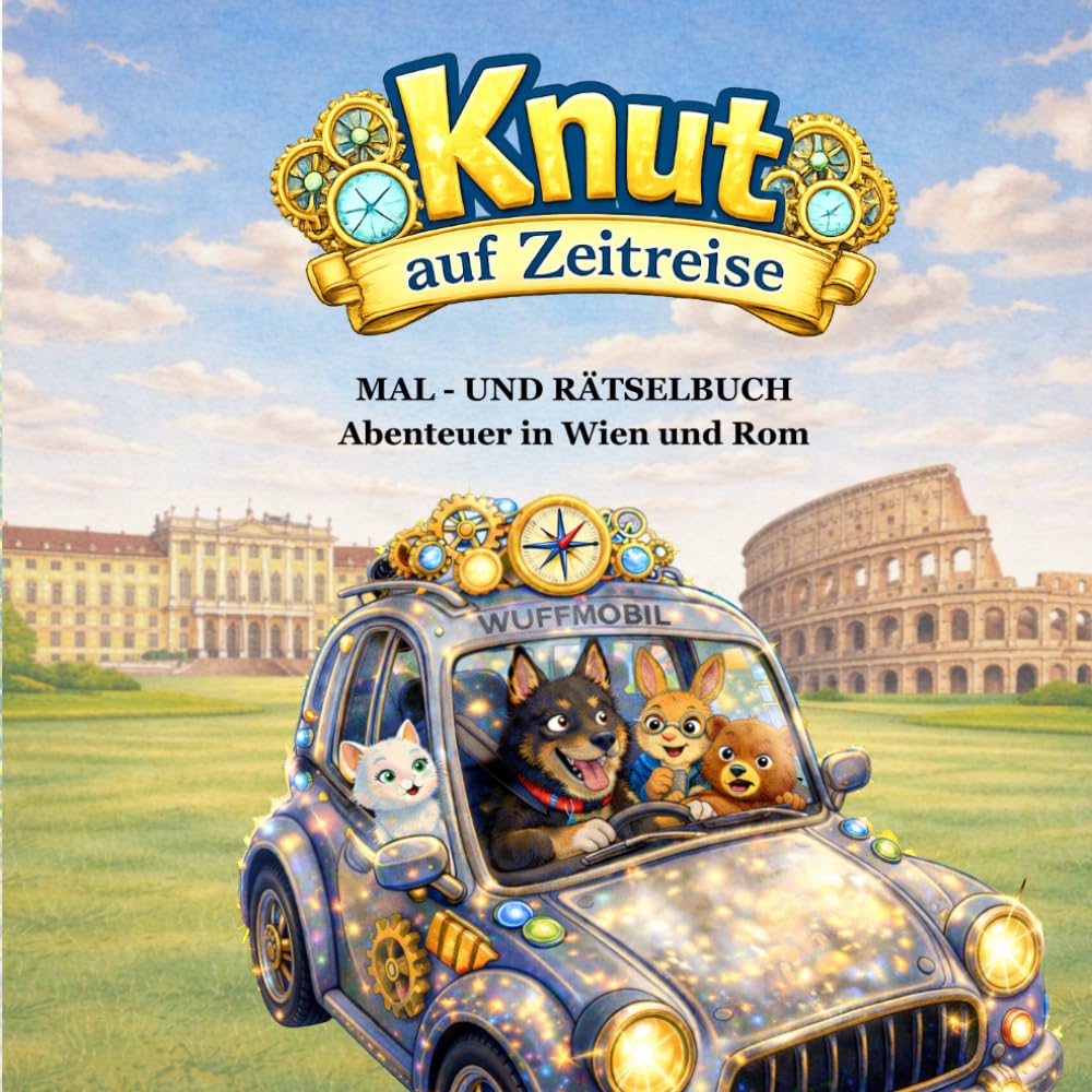 Knut auf Zeitreise: Mal- & Rätselbuch - Abenteuer in Wien und Rom