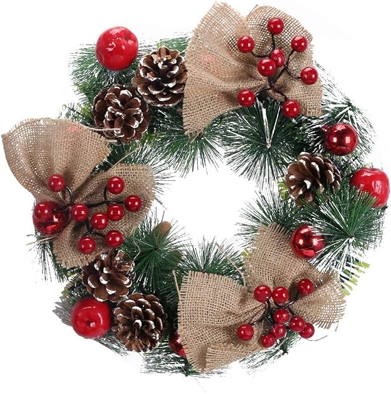 ANOTHERME Ghirlanda Natalizia Pre-illuminata Con 50 LED E Timer, Decorazione Per Scale E Porte, Interni/esterni, Plastica Resistente - 5