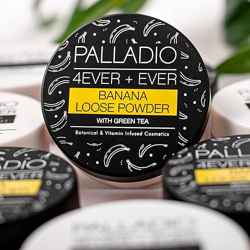 Miniatura 7 de Palladio 4 Ever+Ever Polvo fijador suelto matificante (polvo de plátano)