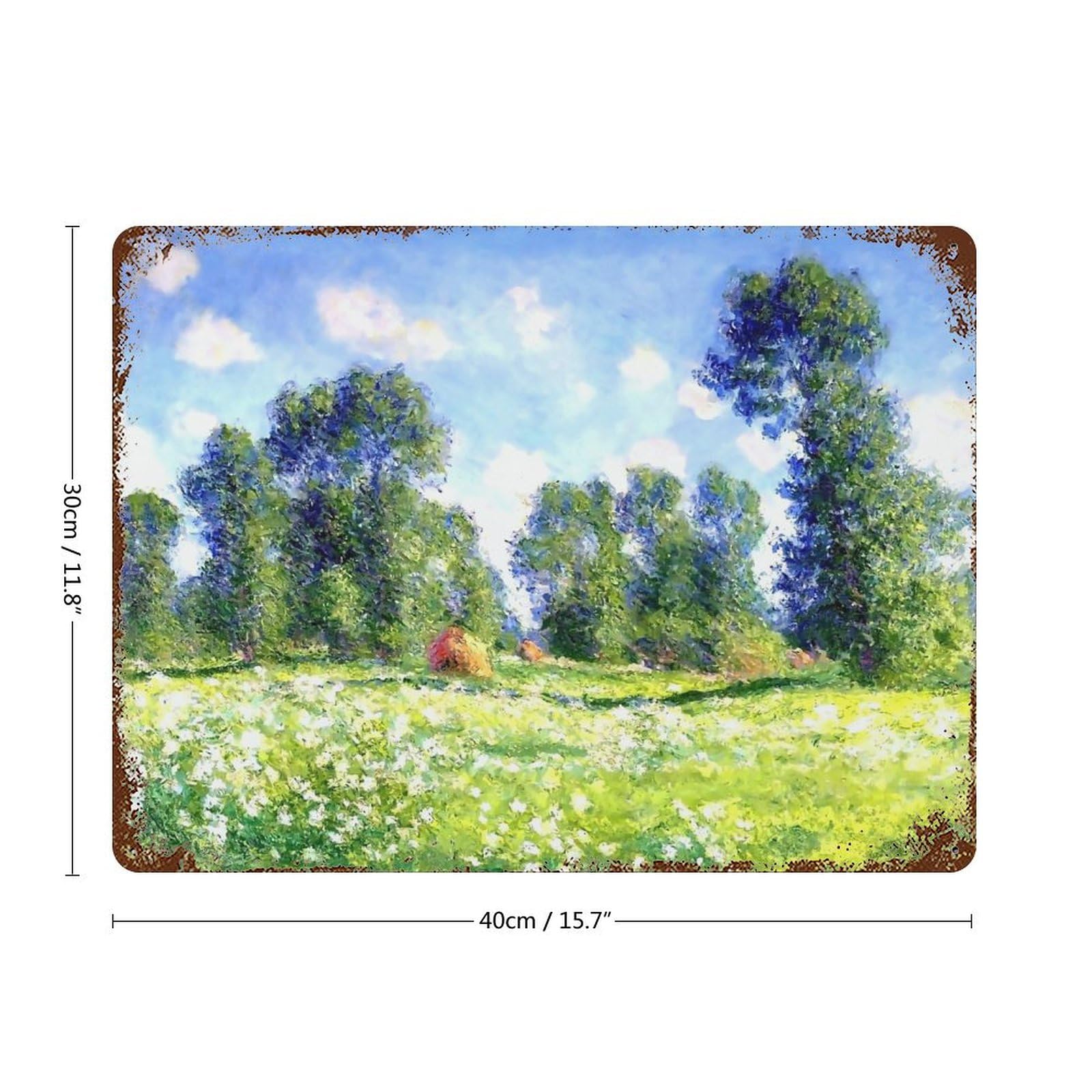 Amazon.co.jp: ブリキ看板 クロード・モネ ジヴェルニー 春の