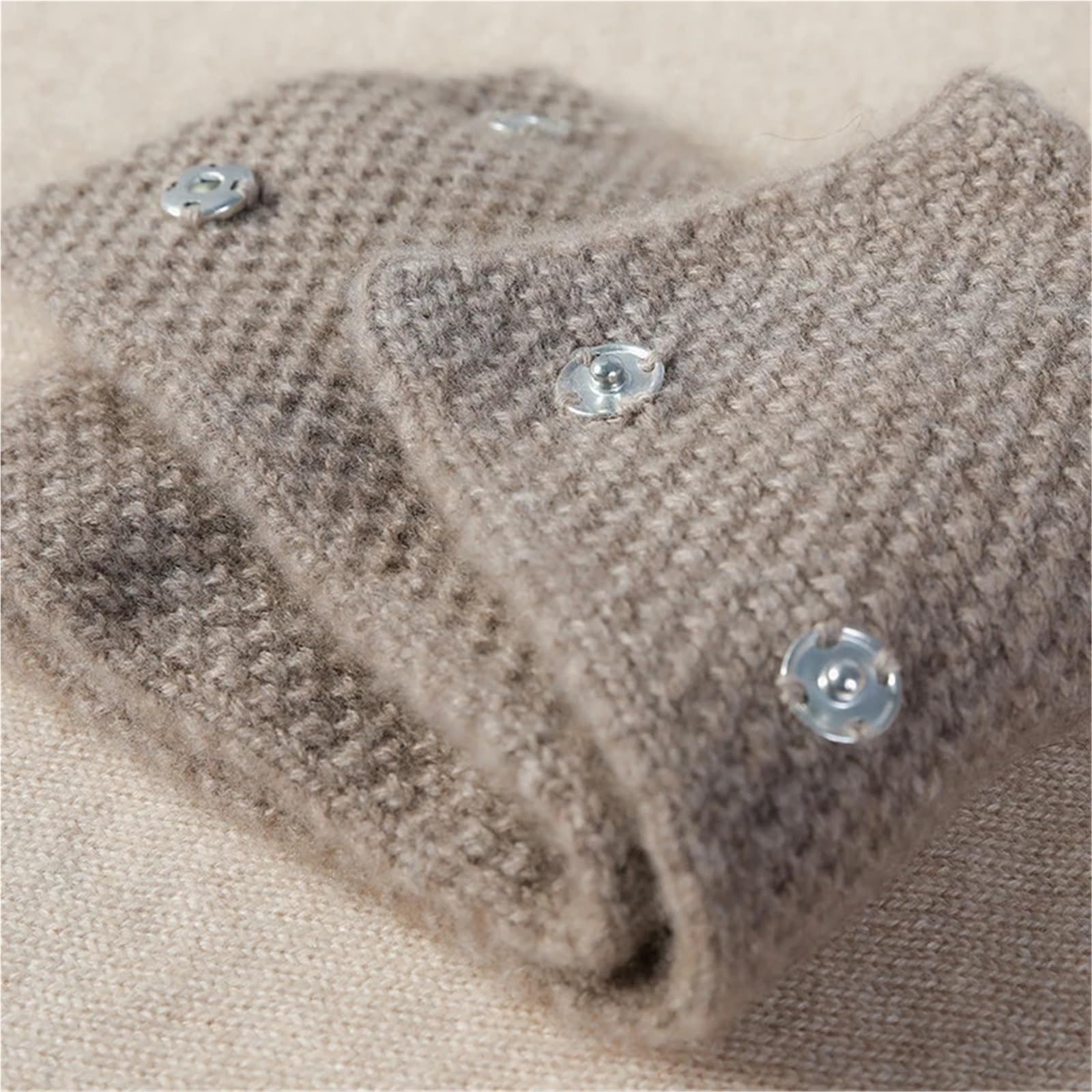 Bufanda Corta Sencilla for Mujer, Faja for Cuello, Otoño Invierno, Cruzada, cálida, Manga for Cuello for Hombre(Light Camel)