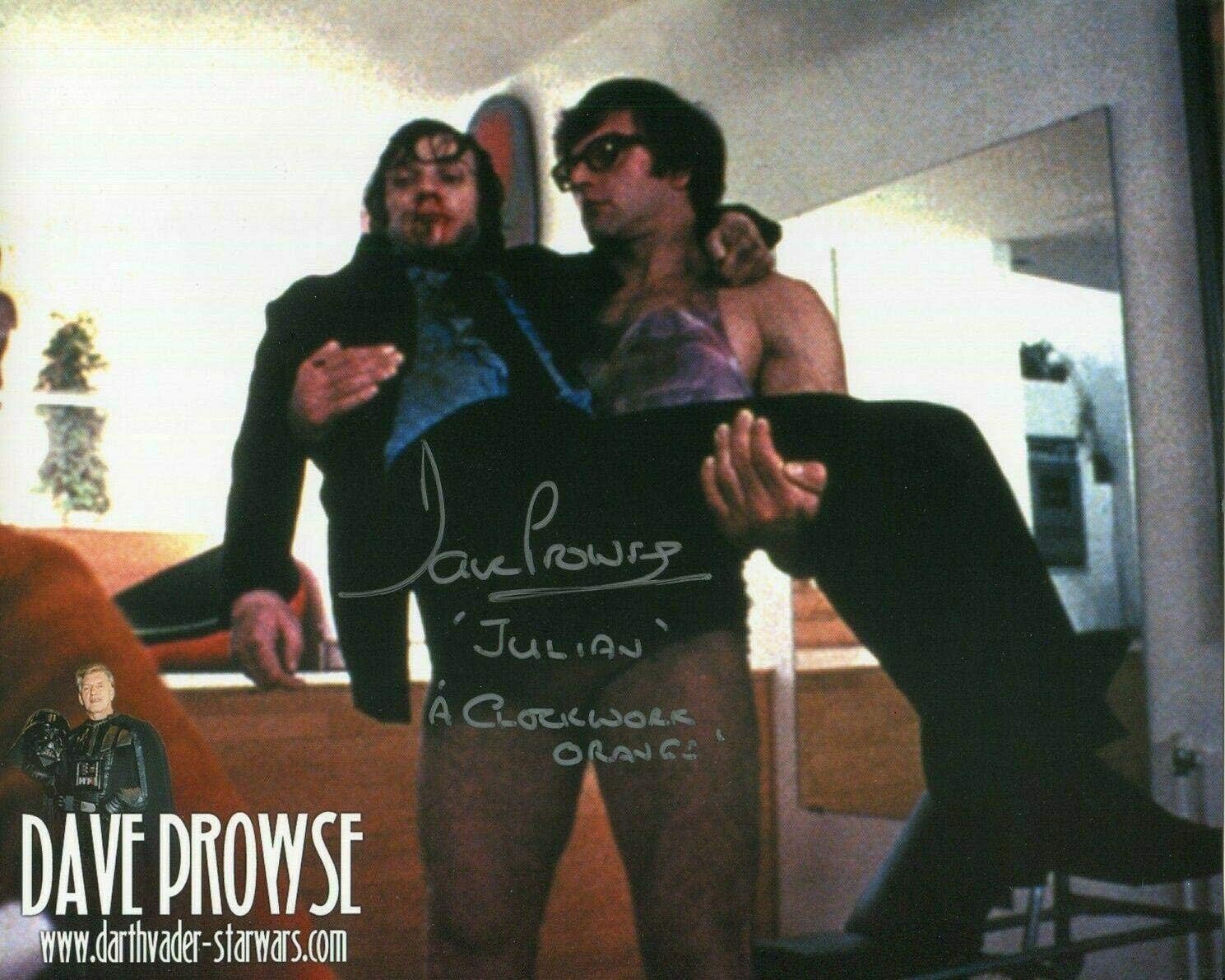 David Prowse A Clockwork Orange Julian Signed Autograph Photo Prowse COA Movie Photos at