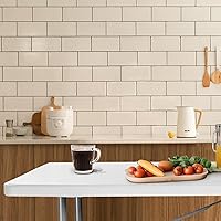 Vista 9 de Mesa plegable portátil de plástico resistente de 6 pies, plegable por la mitad, mesa plegable de plástico para interiores y exteriores, para Blanco