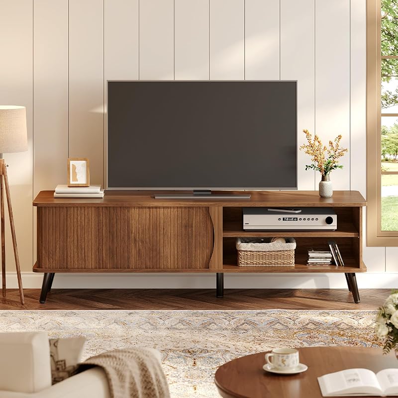 HOOBRO Mid Century Modern TV Stand, TV Console for 65 Inch TV with Storage image 5