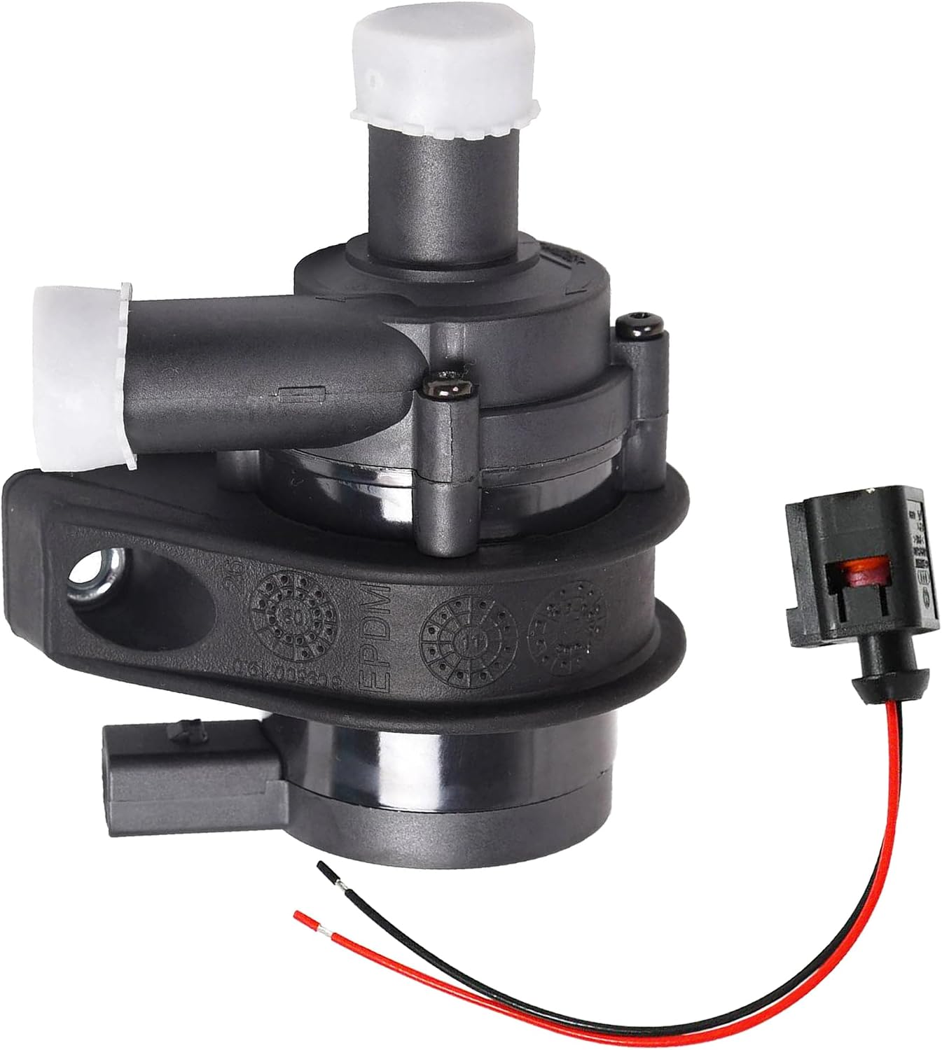 fokes Auxiliary Cooling Water Pump With Plug Compatible With A3 A4 TT,VW Beetle Jetta Passat Tiguan CC Eos Golf GTI - 2.0T Engine Replace#1K0965561J