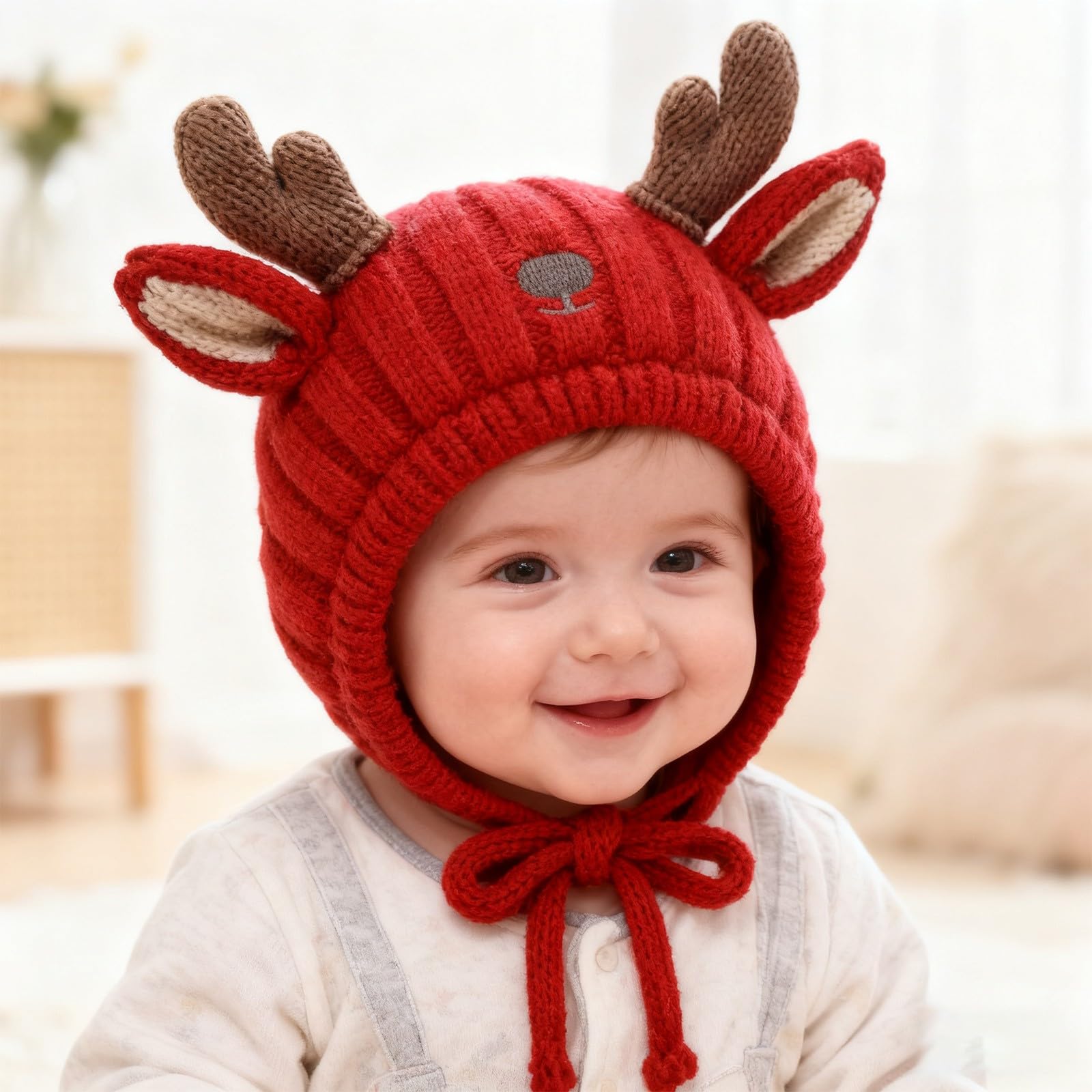 Generisch Morbido berretto invernale per bambini con design carino, comodo scaldacollo per neonati