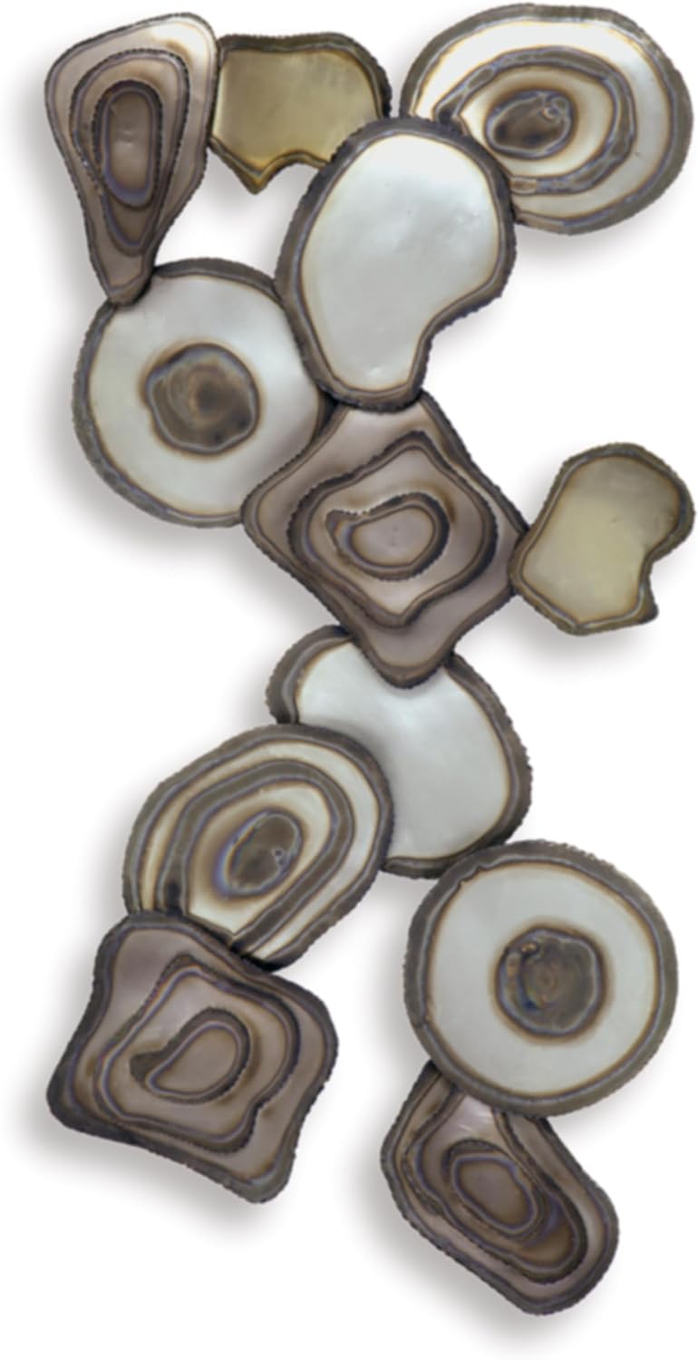 Signature Design by Ashley Large Abstract Metal Wall Art | Contemporary 40-inch metal wall sculpture, Goldtone, brown and silvertone finishes, Worthman Series