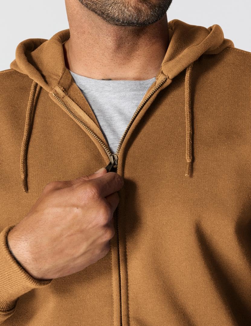 Carhartt Felpa da uomo Rain Defender Loose Fit pesante con zip intera