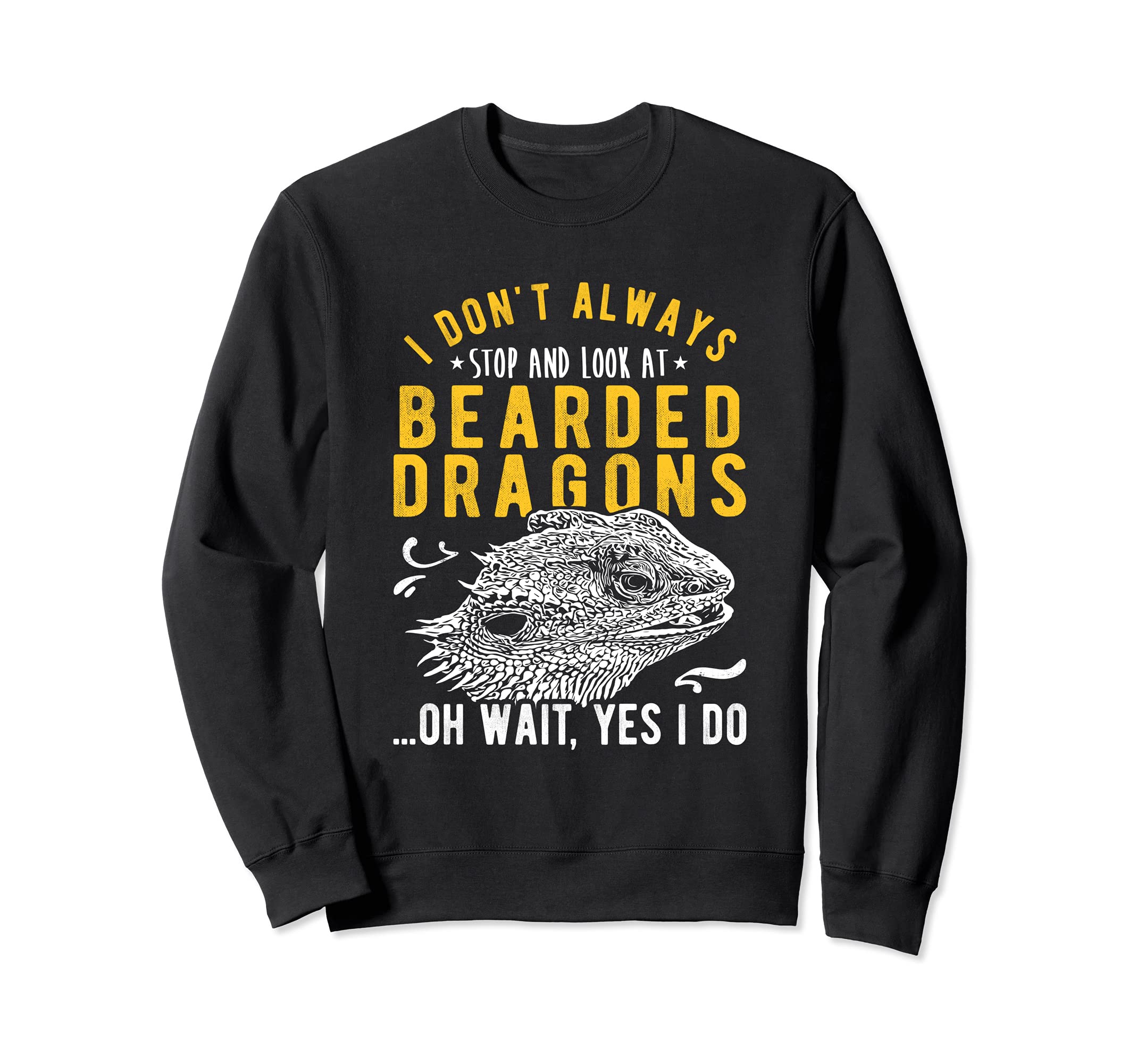 Tiny dinosaur - Lizard Reptile - Bearded Dragon Sweatshirt, Black