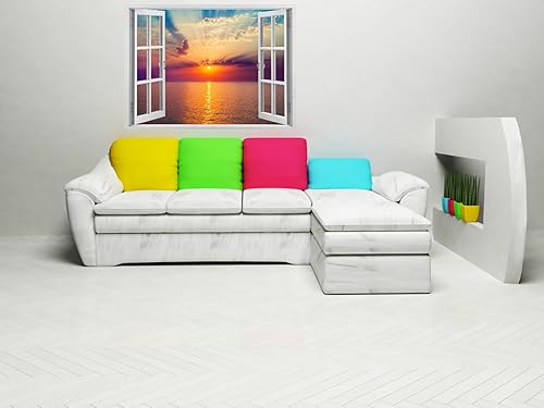 Miniatura 2 de Mi Alma Enorme calcomanía de vinilo 3D para pared, marco de ventana blanca, decoración del hogar, calcomanía de pared extraíble, 33.5 x 45 pulgadas