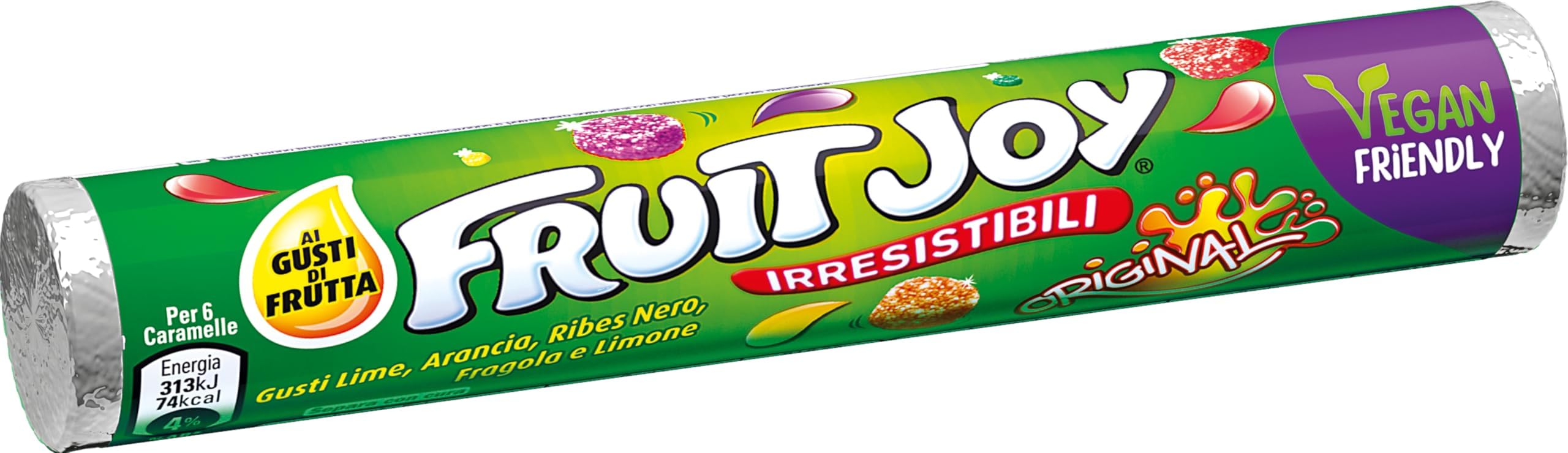 FRUIT JOY Original Caramelle Gommose alla Frutta Assortite, 32 Tubi da 48g (1,5kg)