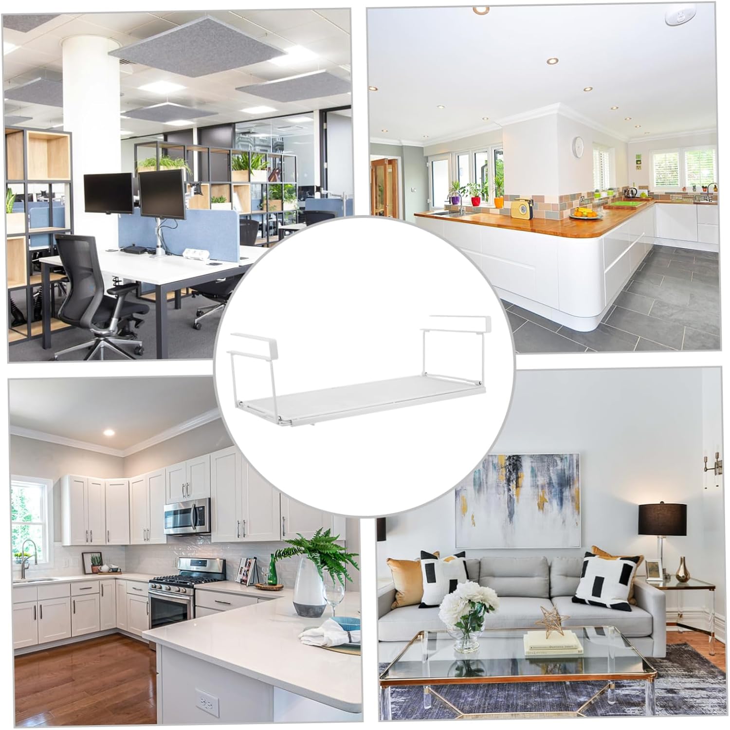 Garneck under Shelf Storage Basket Expandable Hanging Organizer for Kitchen Cabinet Pantry Bookshelf Wire Basket for Maximizing Space and Keeping Your Kitchen Organized