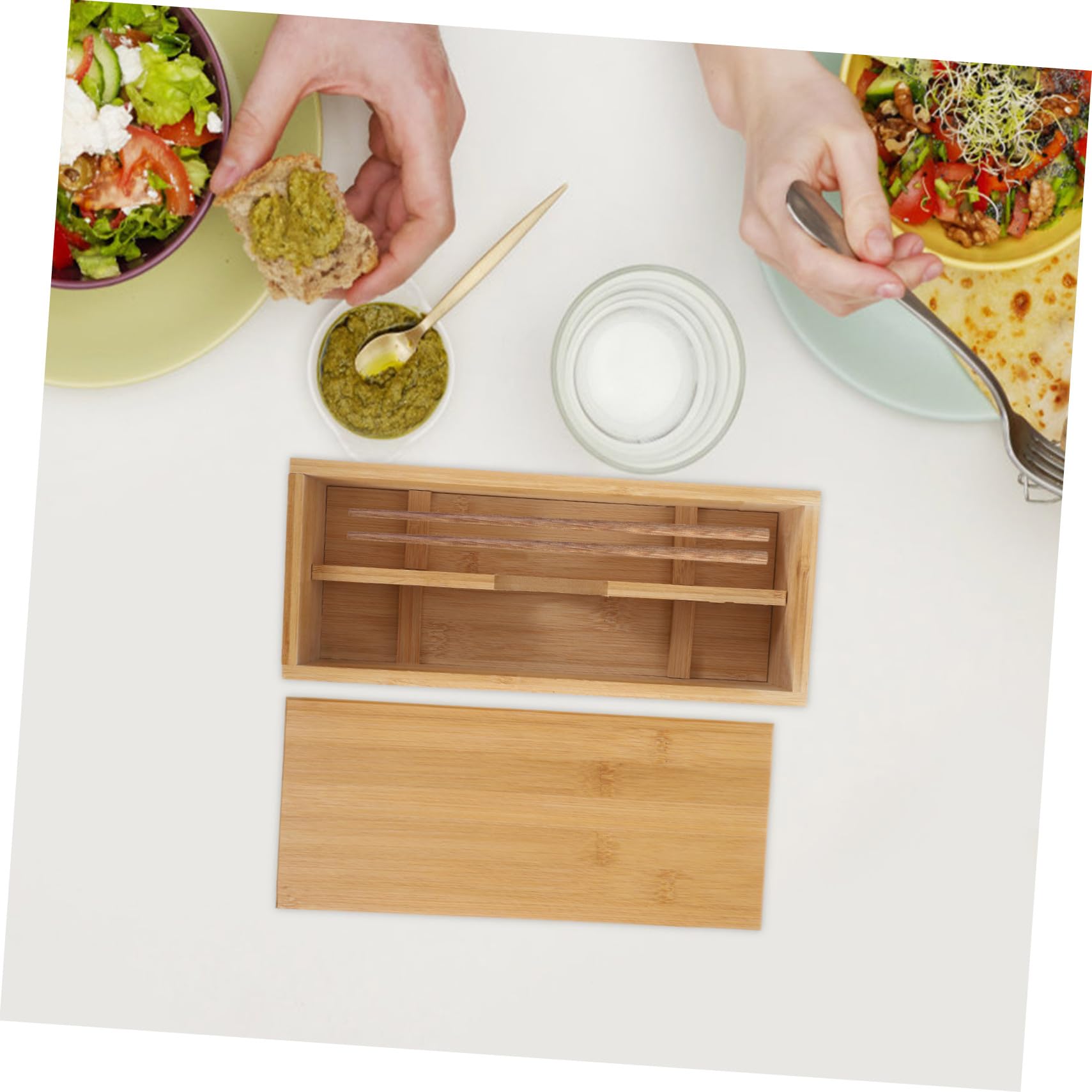 Hemobllo Organisateur de Tiroir pour Couverts Support de Rangement et Ustensiles Boîte de Rangement Empilable pour Cuisine