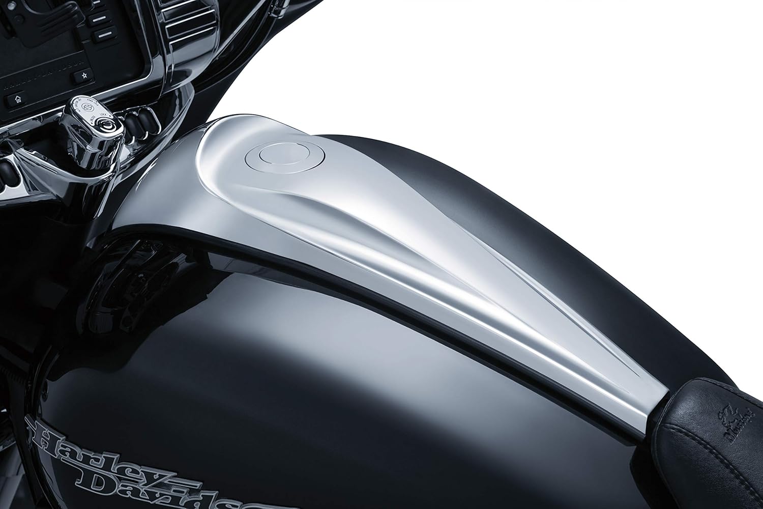 Kuryakyn 7178 Vented Flush Mount Pop-Up Fuel Tank/Gas Cap with Right-Hand Threads for 1996-2019 Harley-Davidson Motorcycles with Screw Tanks, Chrome