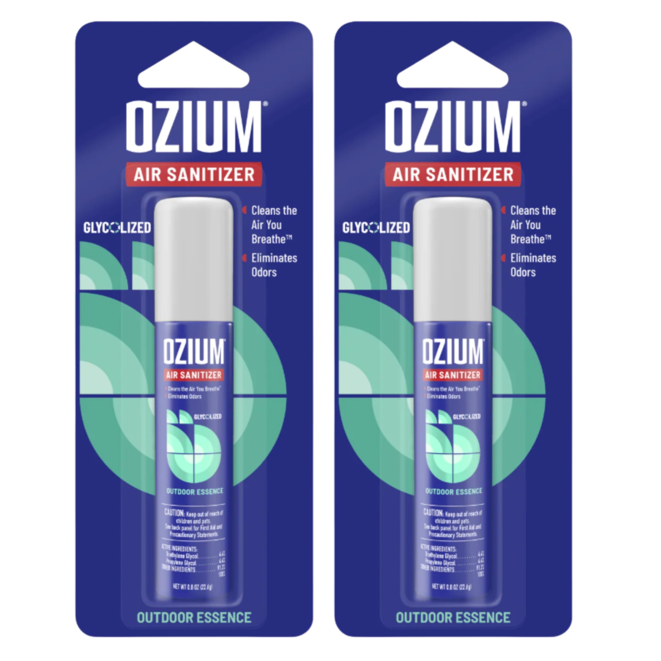 Ozium Air Sanitizer 0.8 oz Spray, Outdoor Essence (2)