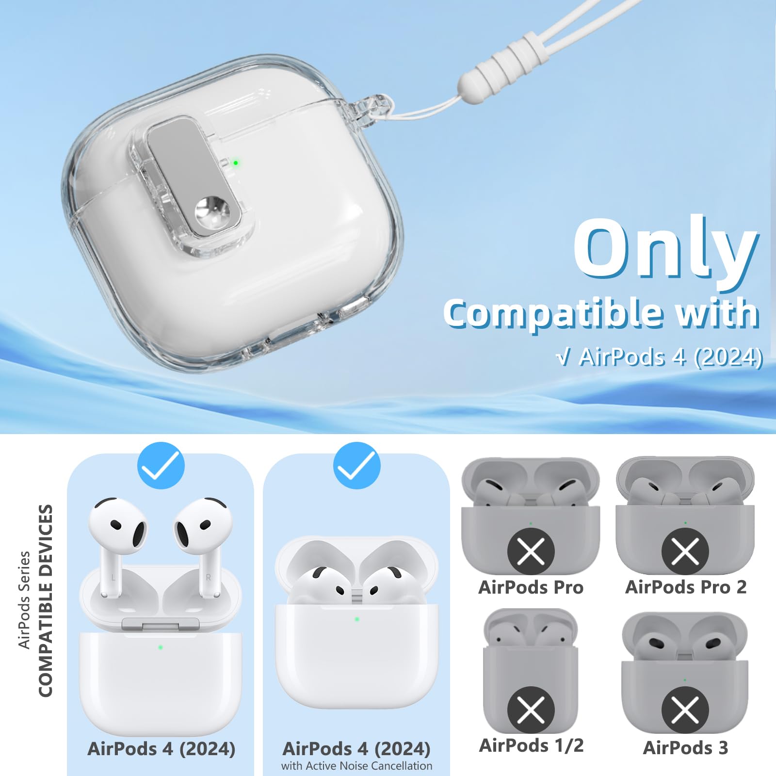 Amazon | (セーフティロック付き) AirPods 4 ケース クリーナーキット