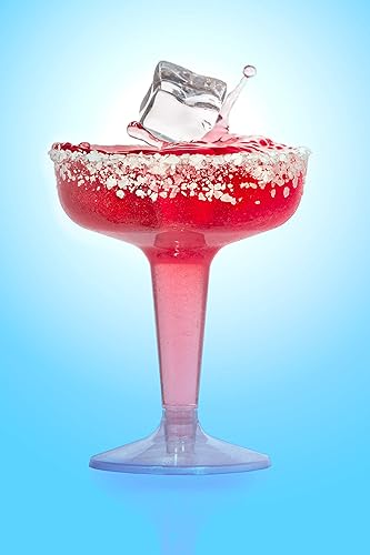 Miniatura 3 de Exquisite Paquete de 96 vasos de cóctel de plástico transparente resistente. Los vasos de cóctel desechables miden 4 pulgadas de alto con un borde