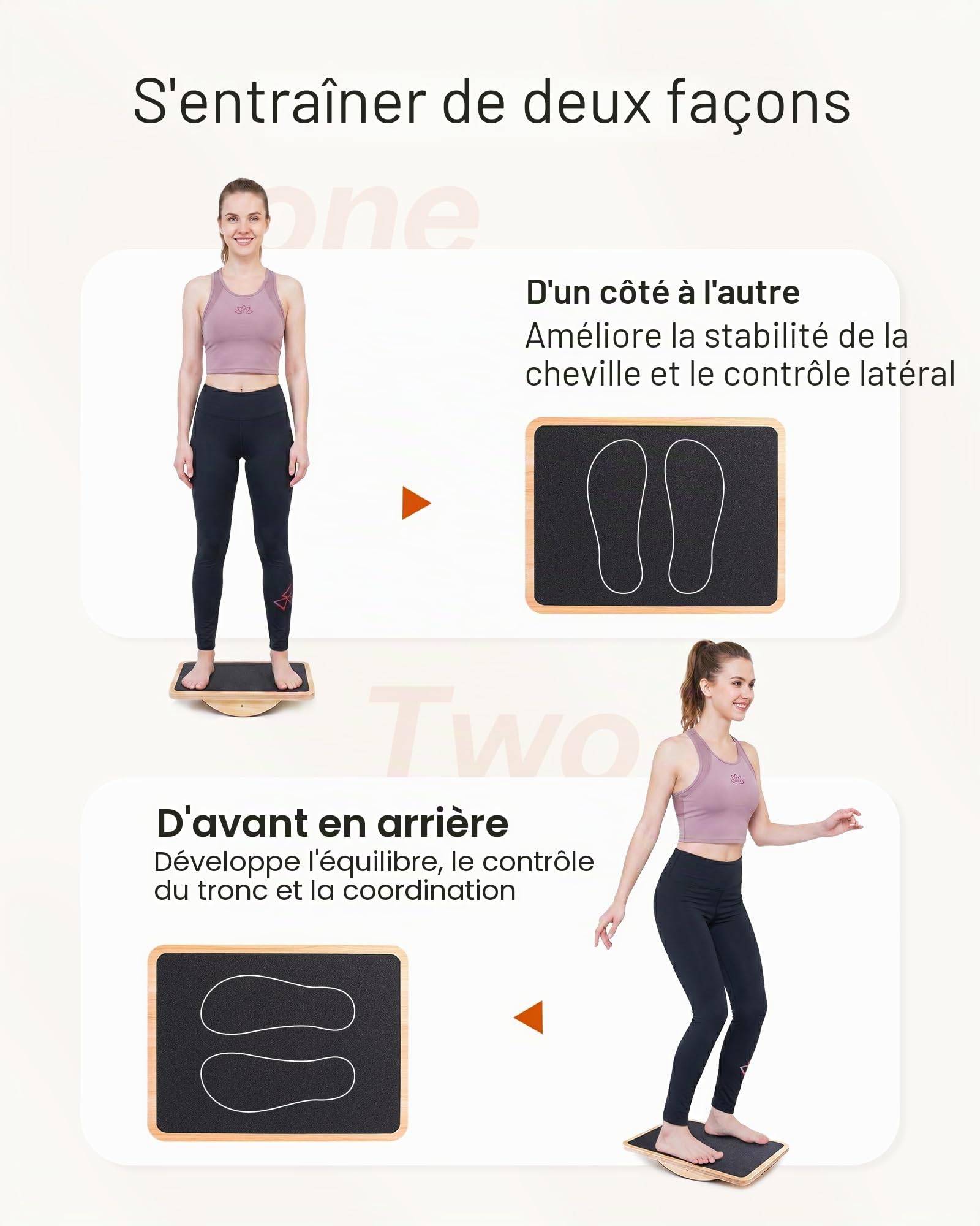 StrongTek Planche d'équilibre professionnelle en bois avec base croisée en bois dur, planche à bascule avancée pour la force du tronc, entraînement à la stabilité, planche d'équilibre difficile