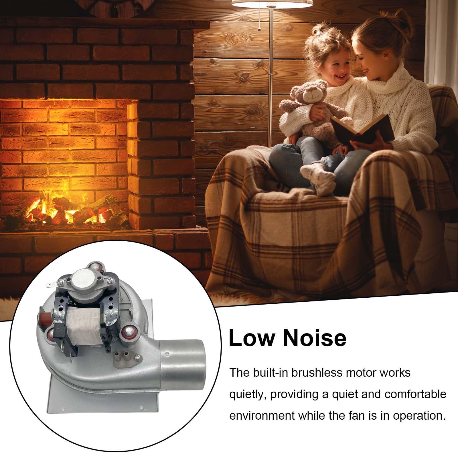 Soplador De Chimenea, Ventilador De Caldera De 35 W Ventilador De SuccióN De Acero Inoxidable Resistente A La CorrosióN Adecuado Para Gabinetes, Infladores, Parrillas Y Diversas Escenas