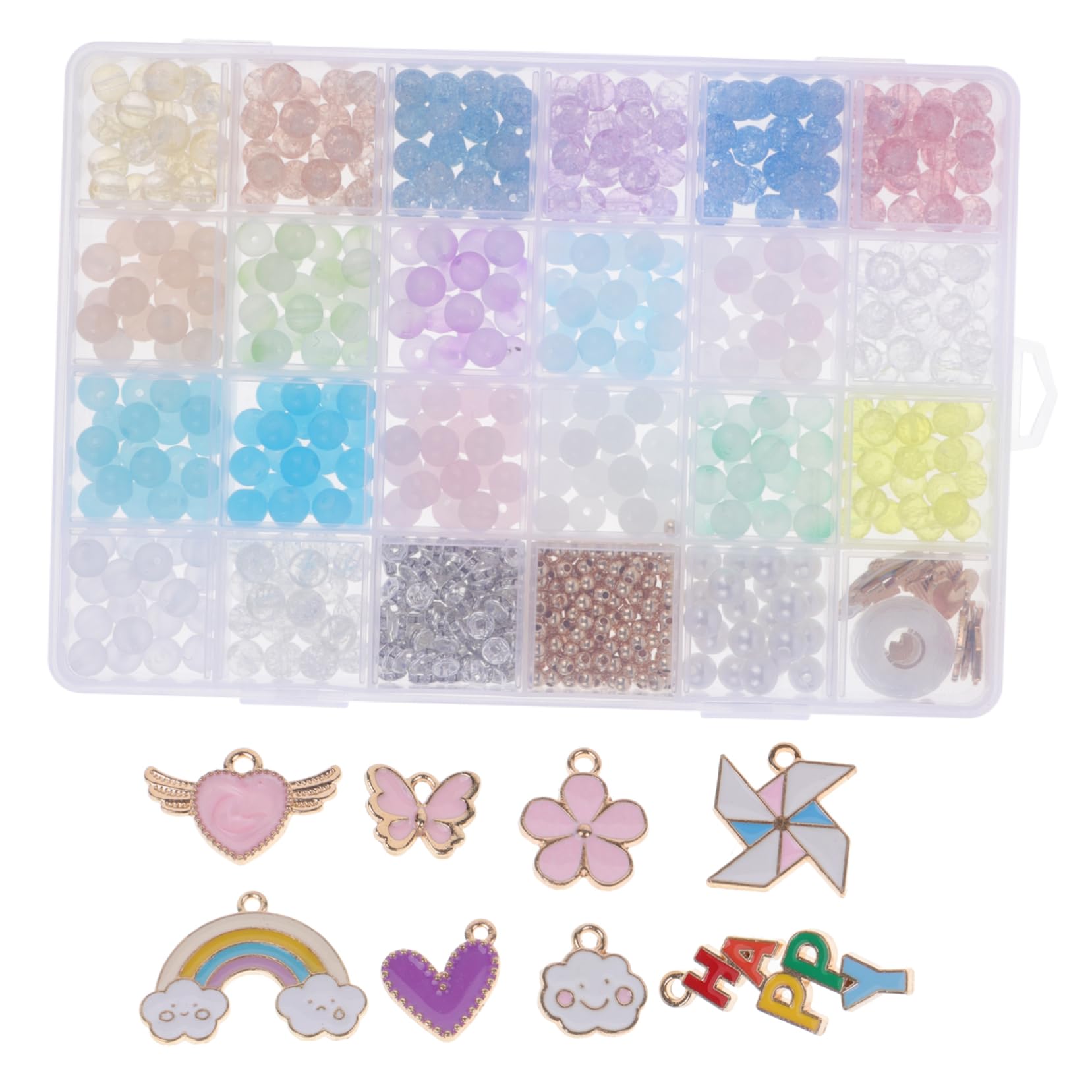 Cuentas acrílicas para hacer pulseras sin quedarte sin material gracias a sus 670 piezas