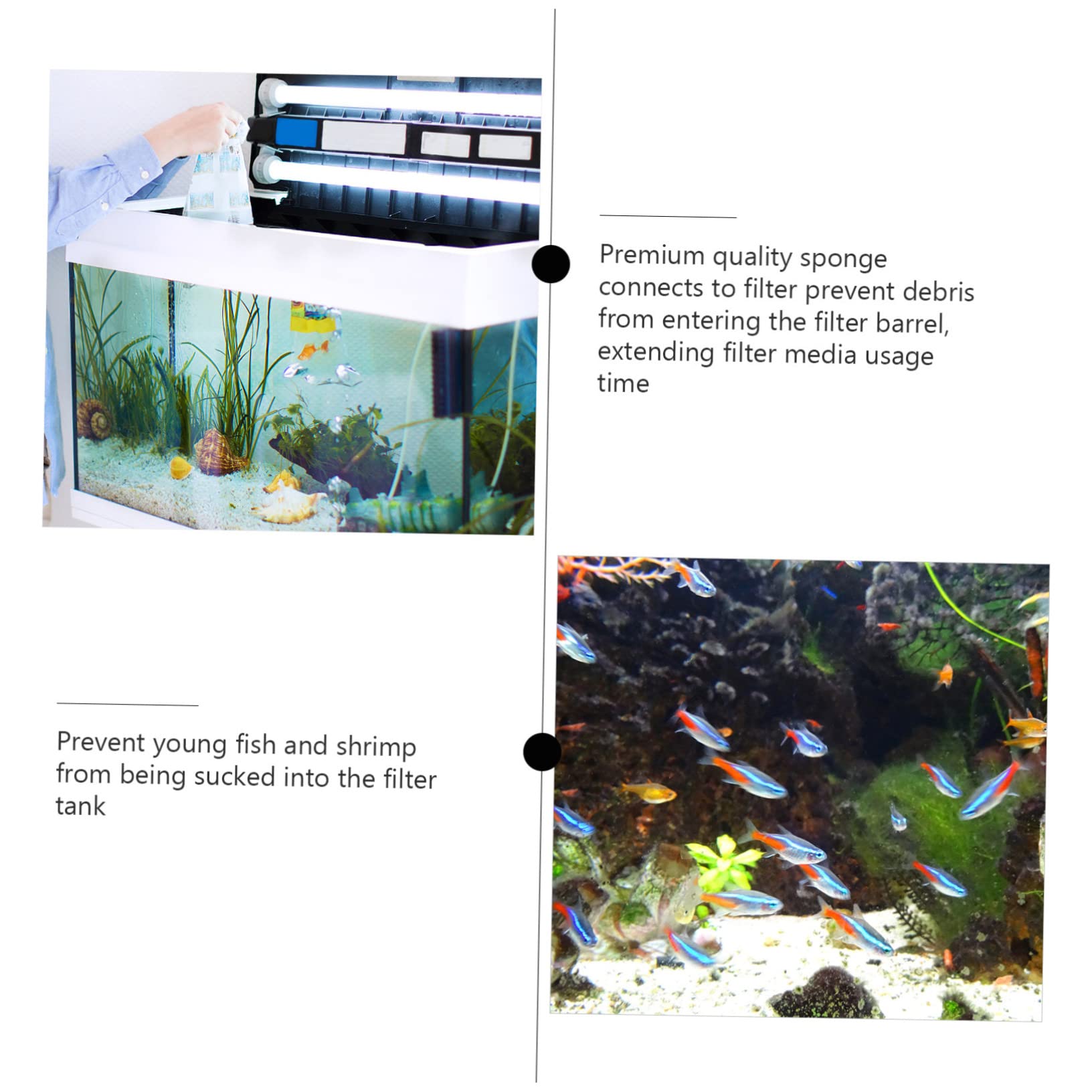 POPETPOP 12pièces Lot de Éponges De Préfiltration pour Aquarium Filtre Débris Et Protège Poissons Jeunes