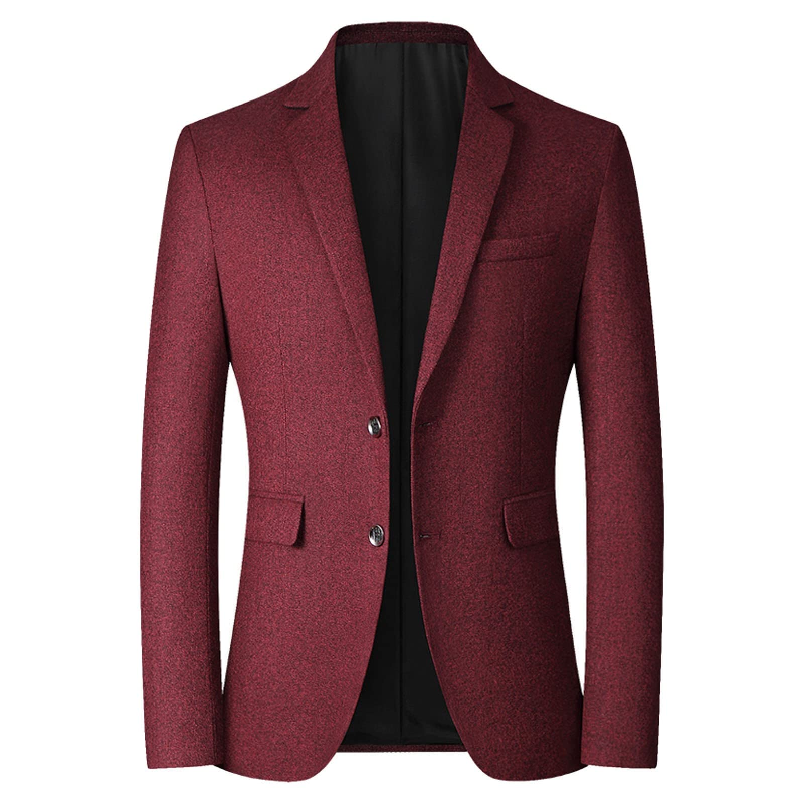 Blazer, giacca da uomo slim fit, giacca con due bottoni e tasche, taglie grandi, comoda, per il tempo libero, per il matrimonio, per il lavoro d'ufficio e formale
