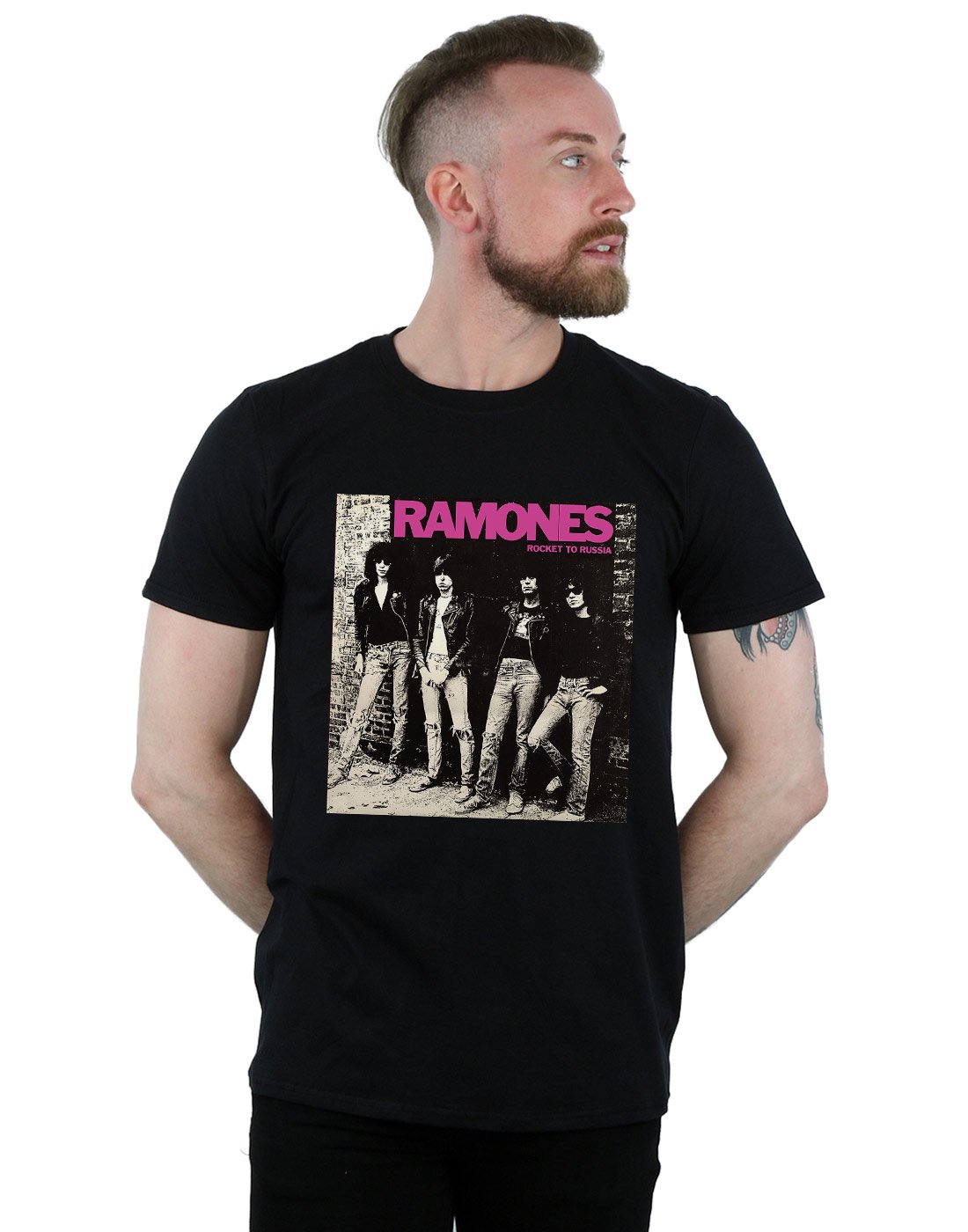 Absolute Cult Ramones Men's Rocket to Russia T-Shirt Black X-Large