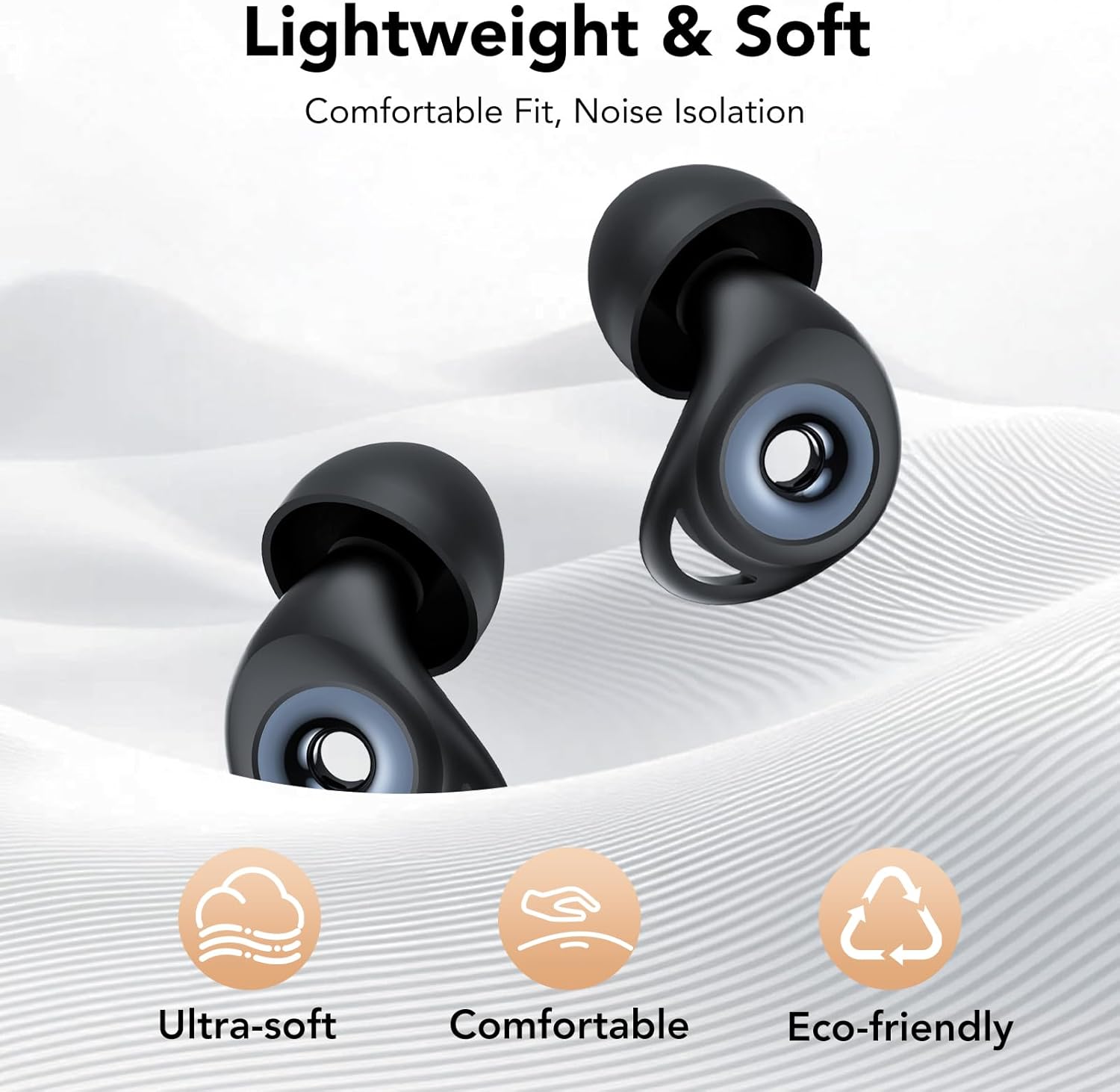 Ear Plugs for Sleeping,Noise Cancelling Silicone Earplugs for Noise Reduction & Snoring,Concerts,45 dB, Ear Plugs for Sleep,Soft Earplugs Reusable Concert Ear Plug,Hearing Protection with 8 Earpieces