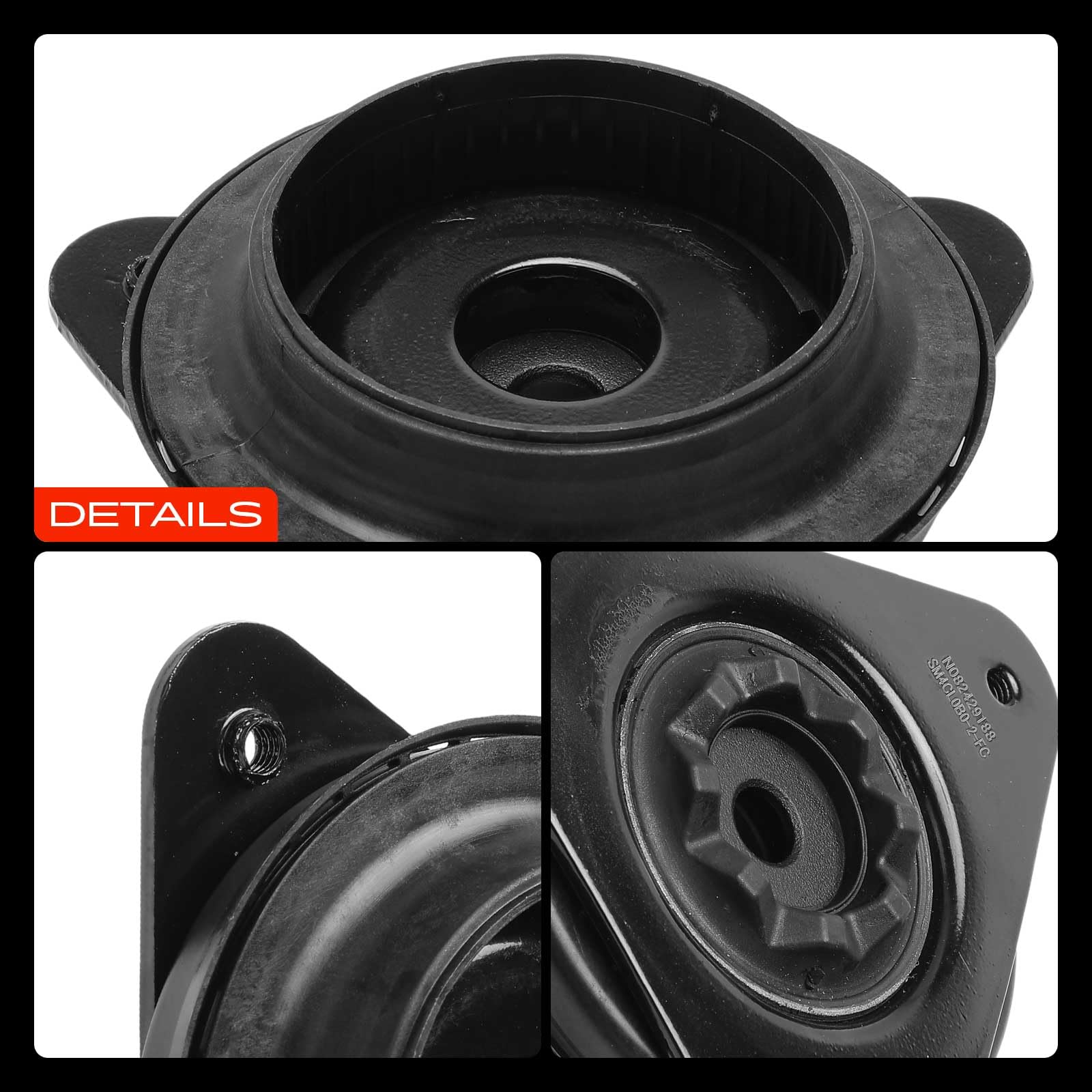 Frankberg 2x Cuscinetti di supporto ammortizzatore Assale anteriore Sinistro Destro Compatibile con Qashqai II J11 J11 M.e.g.a.n.e IV Grandtour/Compatto/Berlina X-Trail KadSì.r Replace# 54320-4CL0B